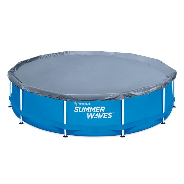 Jabeth Wilson Dusør Fancy Summer Waves 3.9-ft x 10-ft Vinyl Leaf and Debris Round Pool Cover in the Pool  Covers department at Lowes.com