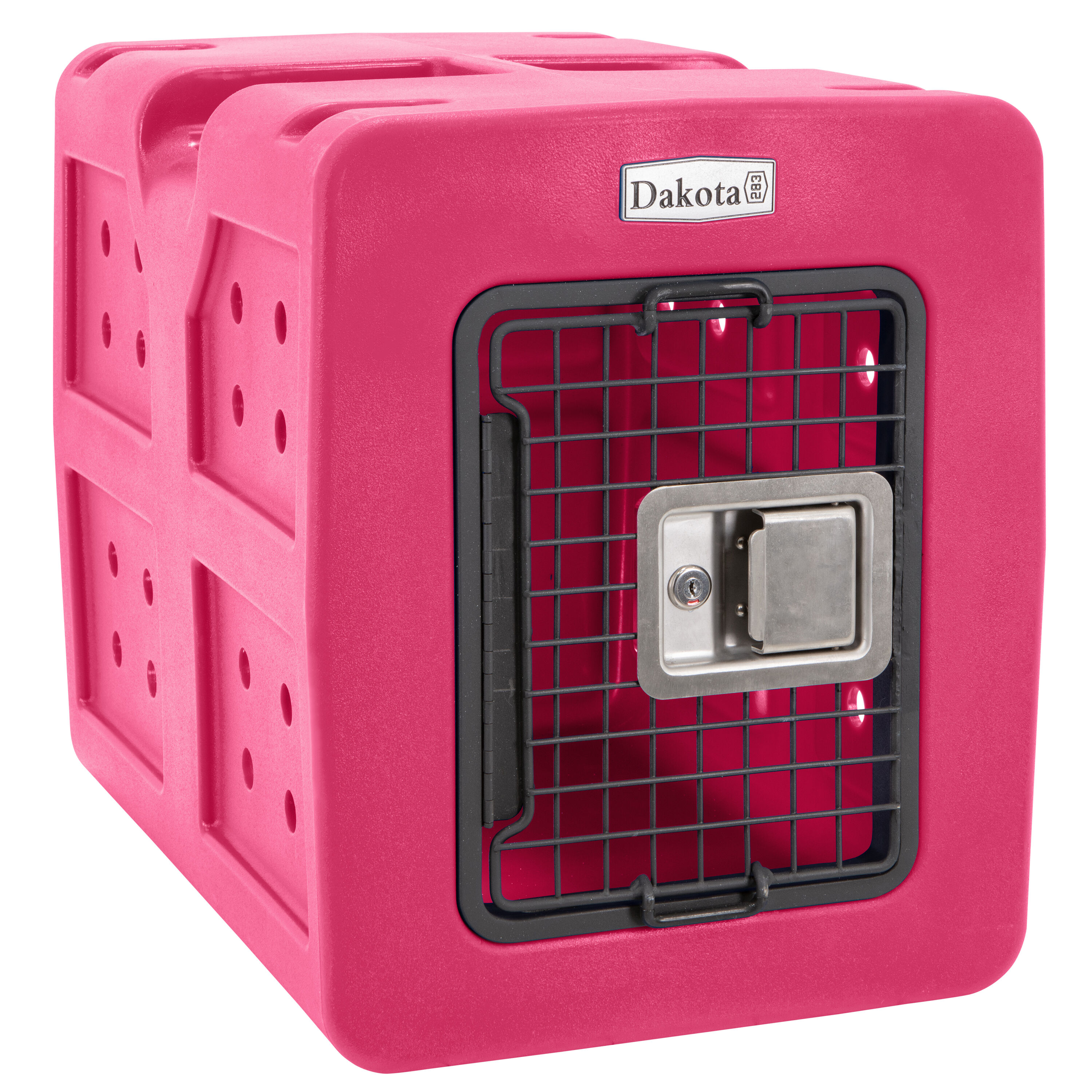 Pink plastic cheap dog crate