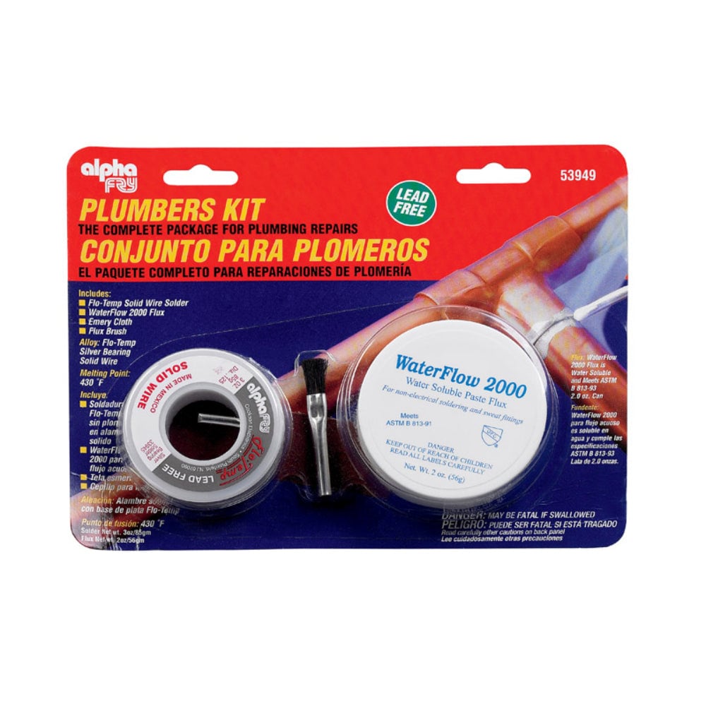 Alpha Fry  6 oz Lead-Free Plumbers Kit 0.12 in. D Silver-Bearing Alloy 1 pc