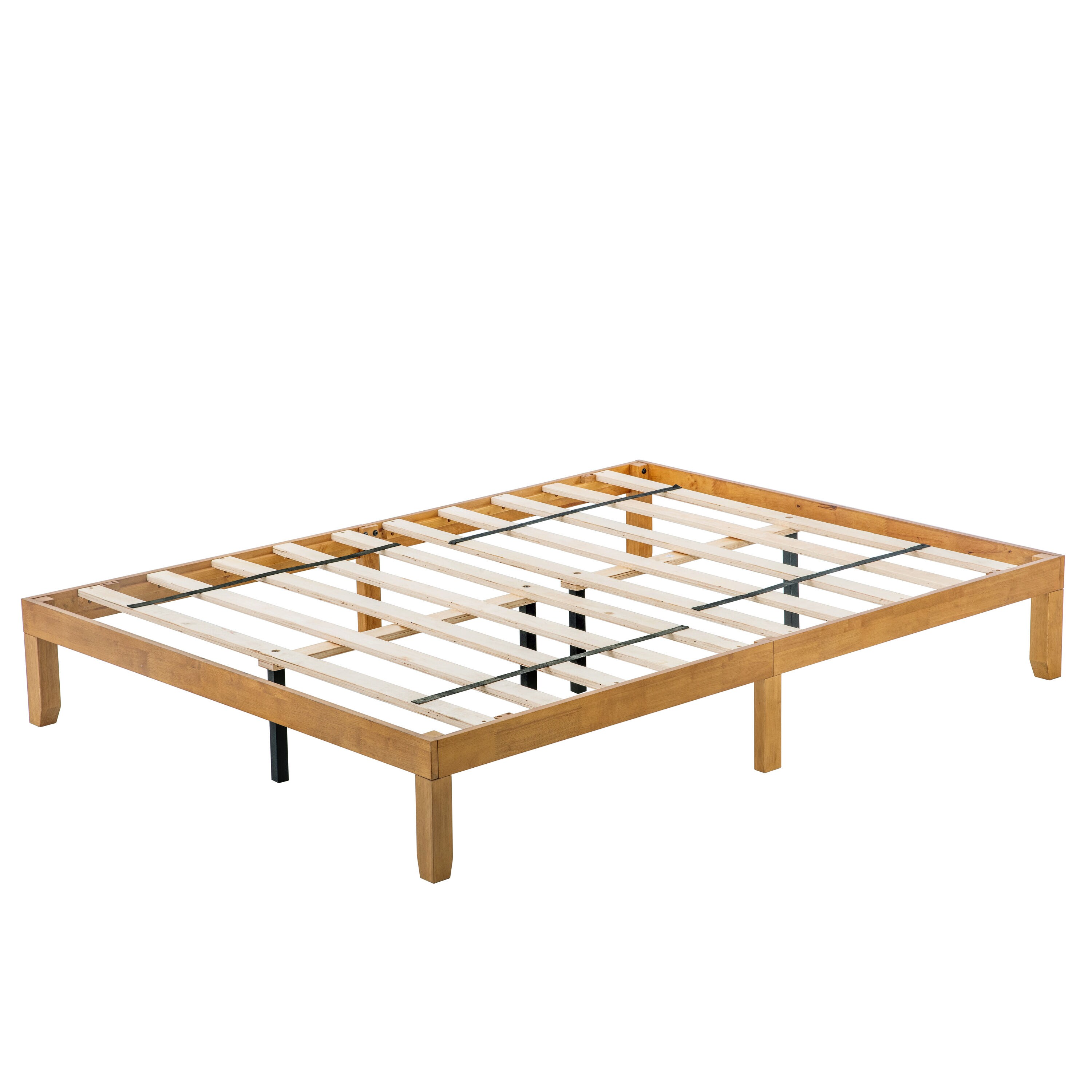 Siavonce XH69562 Brown Queen Wood Bed frame Bed