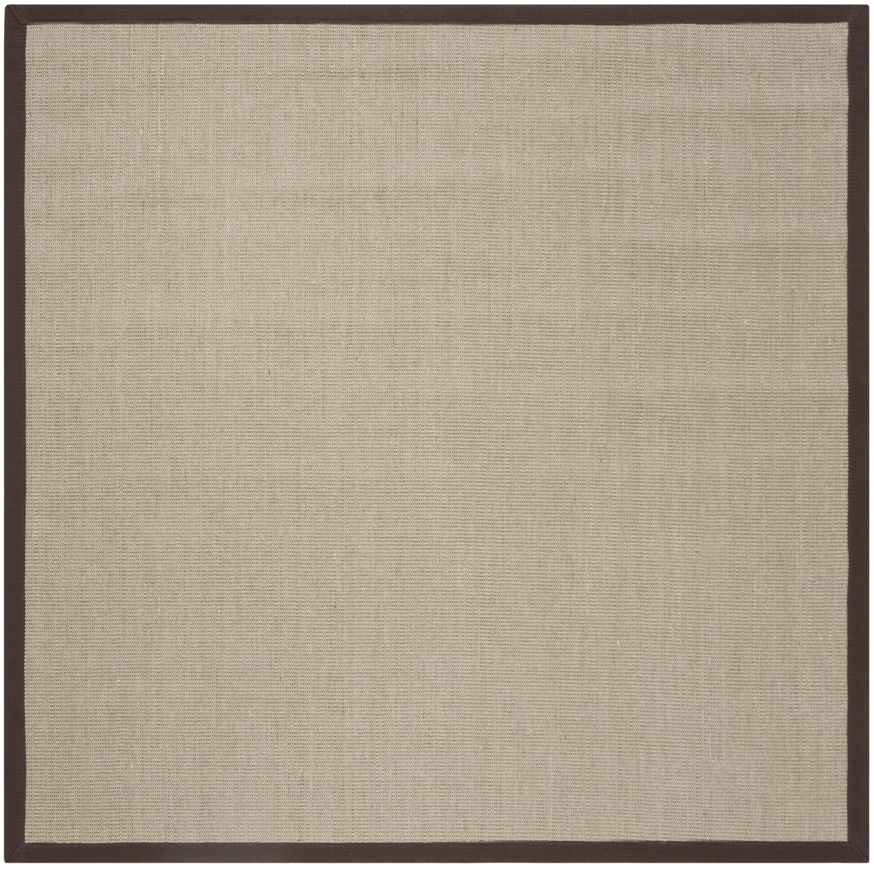 Safavieh NF131F-6SQ Natural Fiber Tobias 6 x 6 (ft) Loomed Sisal Sage/Brown Square Indoor Solid Farmhouse/Cottage Area rug