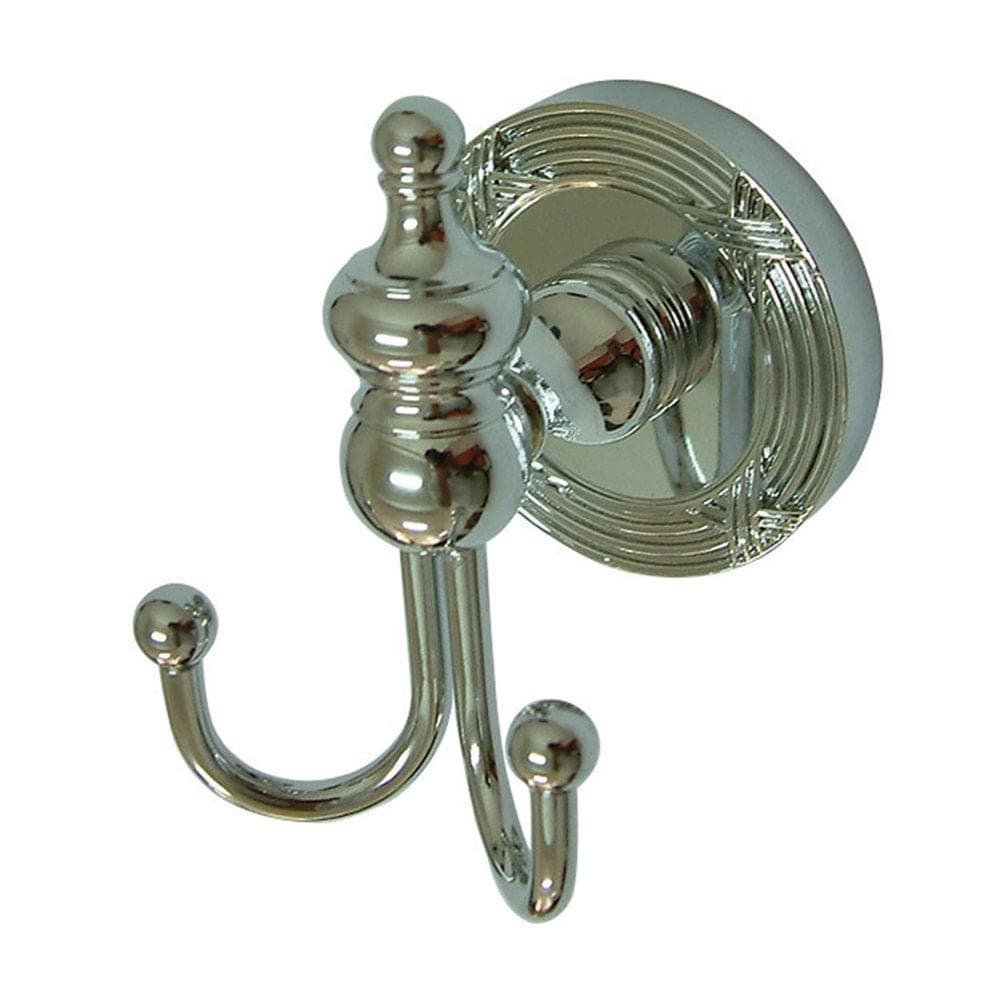 Elements of Design EBA9917C Templeton Polished Chrome 2-Hook Wall Mount Towel Hook