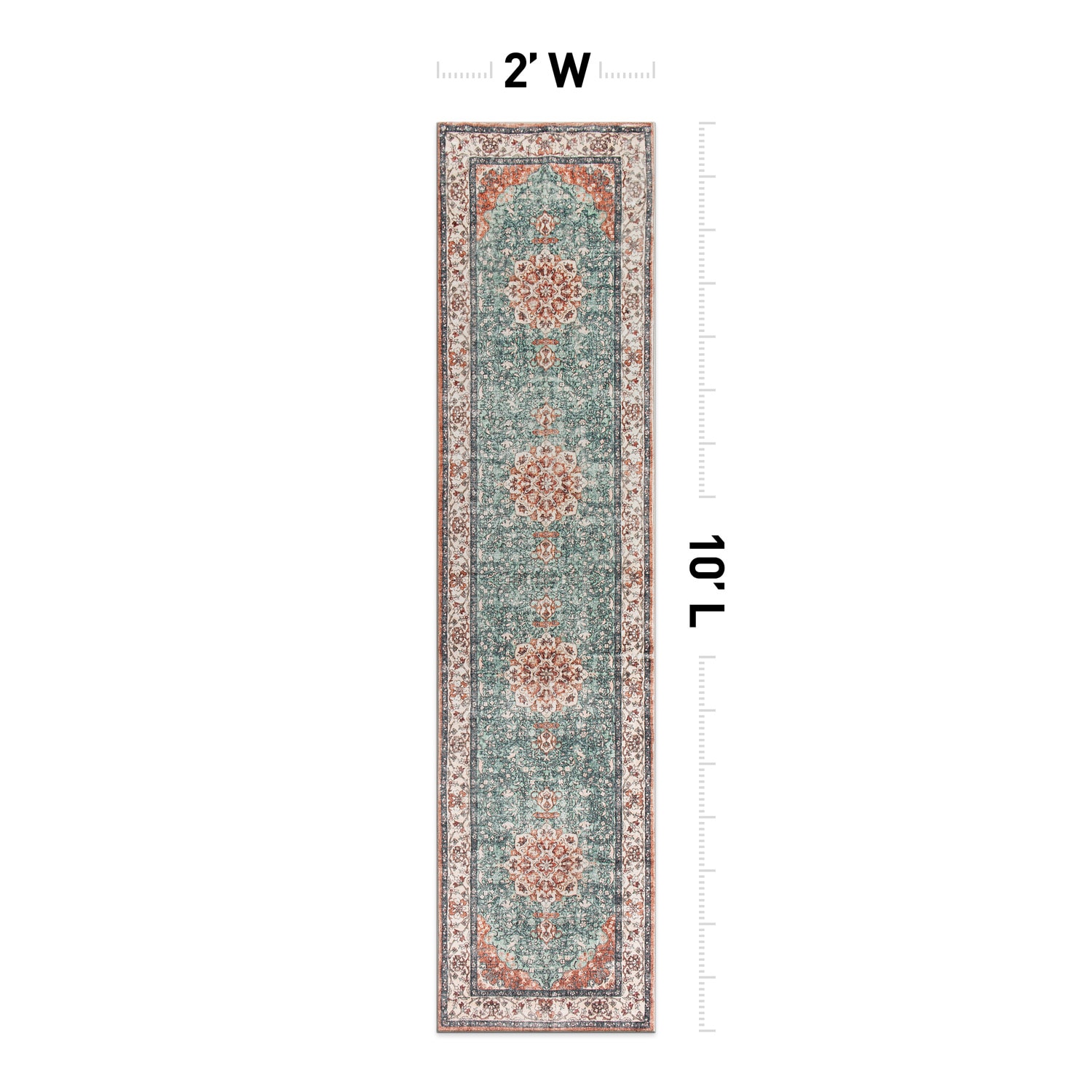 World Rug Gallery WR84MULTI2X10 Stanford 2 x 10 (ft) Flatweave Multi Rectangular Indoor Distressed/Overdyed Oriental Machine washable Pet Friendly Runner rug