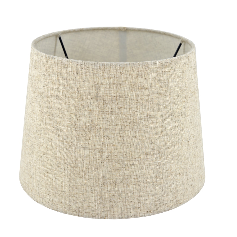 allen + roth 7-in x 10-in Tan Linen Fabric Drum Lamp Shade in the Lamp ...