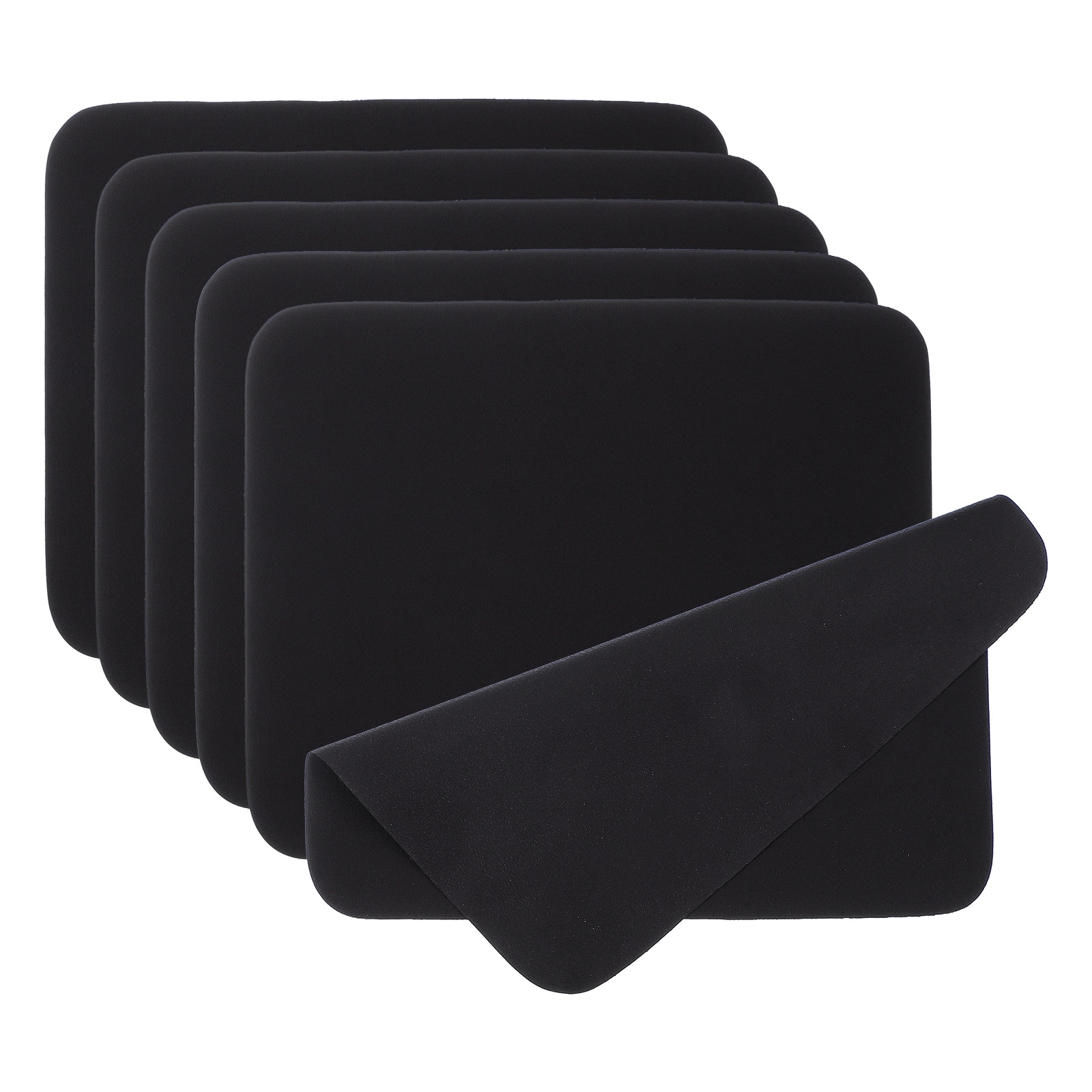 PATIKIL Glasses Cleaning Cloth 6.9x5.7inch 6pcs Microfiber Eyeglasses Cleaner Cloths Soft Suede Wipe Screen for Camera Len Eyeglass Screens Phones Smart Devices Black