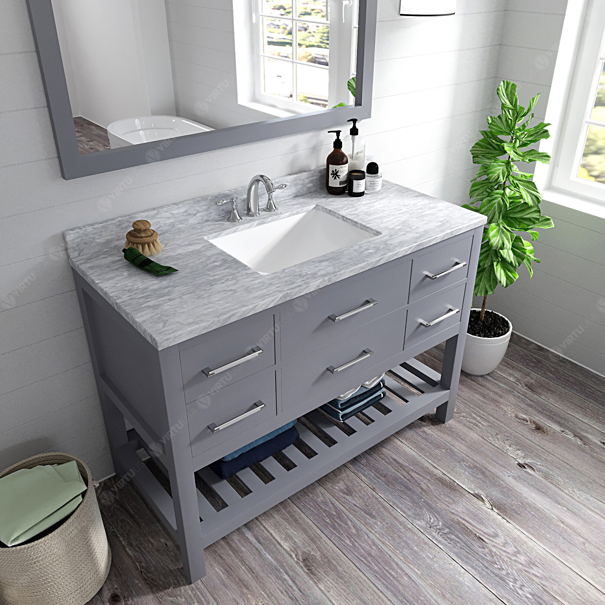 Virtu USA MS-2248-WMSQ-GR Bath-Vanity-Combo - View #3