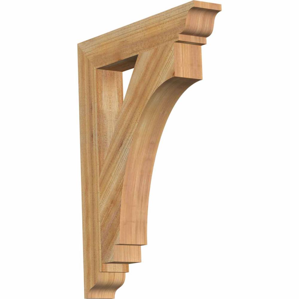 Ekena Millwork BKT04X24X32IMP01RWR Imperial traditional rough sawn 4-in x 24-in x 32-in Western red cedar Brown Wood Standard bracket