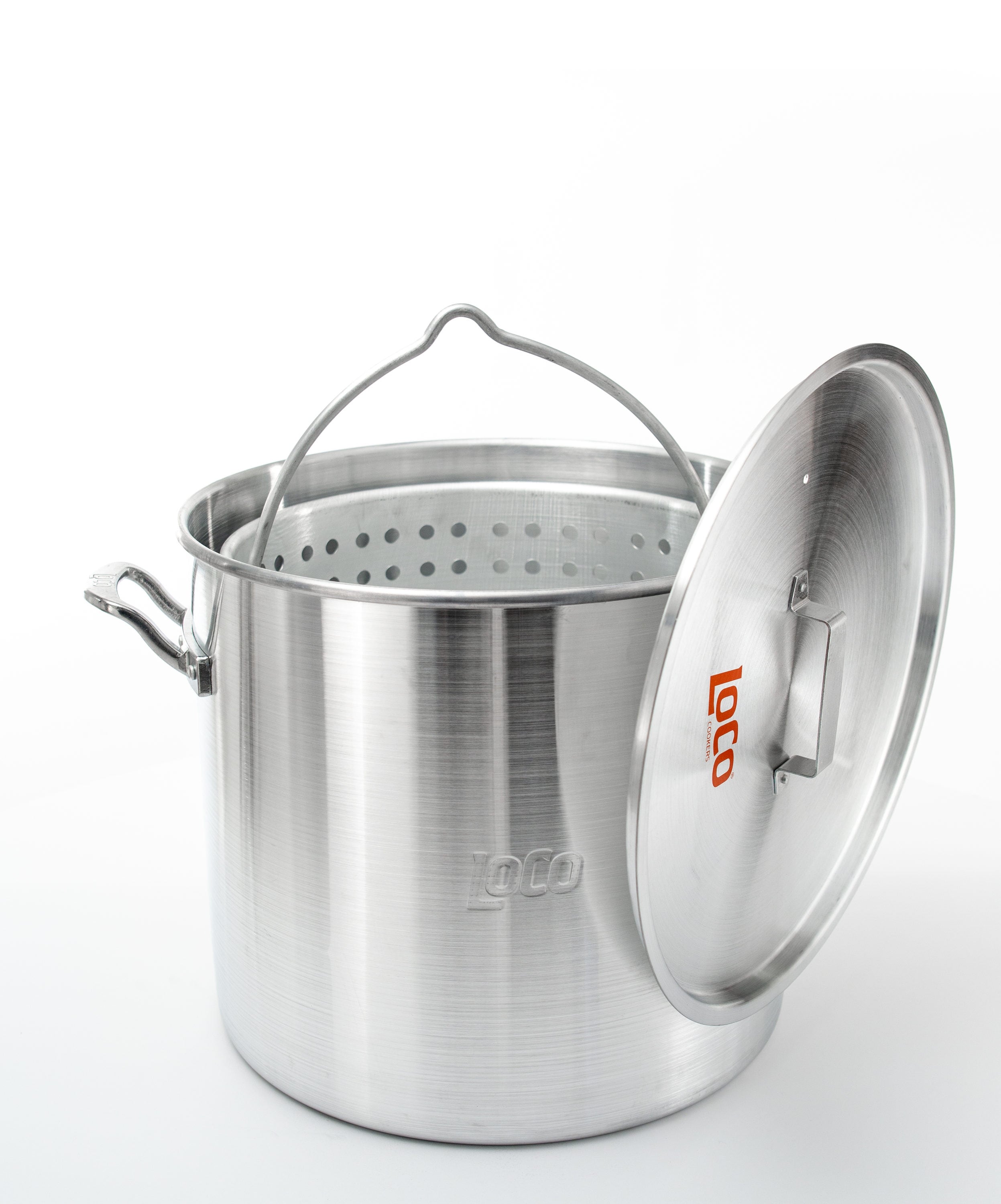s Included Basket LoCo COOKERS 30-Quart Aluminum Stock Pot Lid s Included 