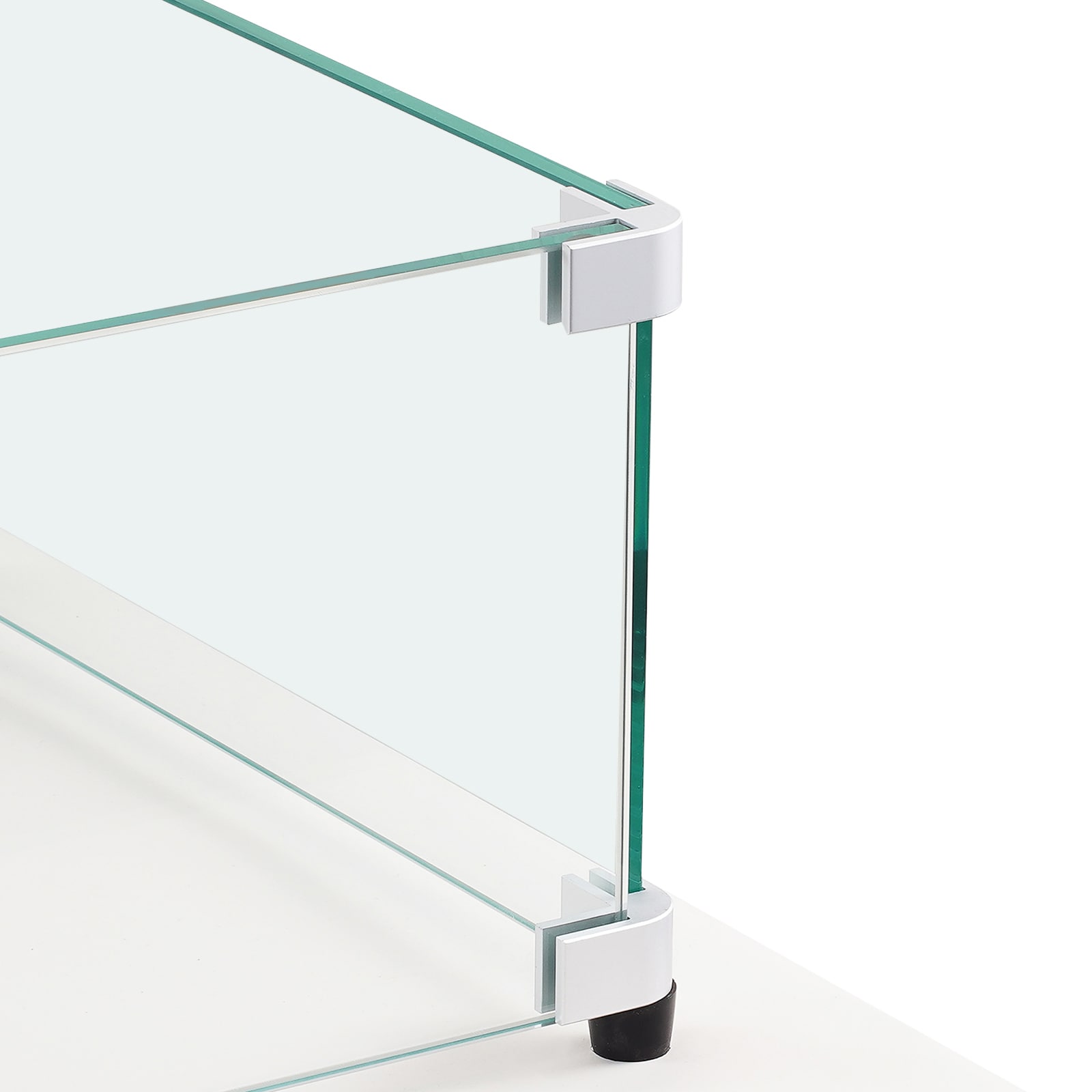 Rectangular Tempered Glass Wind Guard for Fire Pit Table