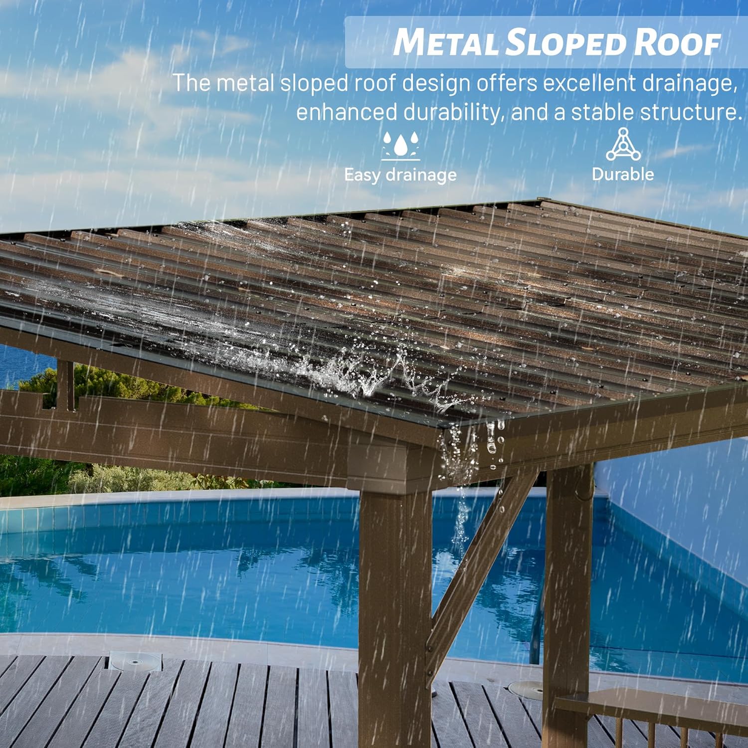 JIMSMAISON BOCPCG46BRO Wood-Resin-Gazebos - View #5