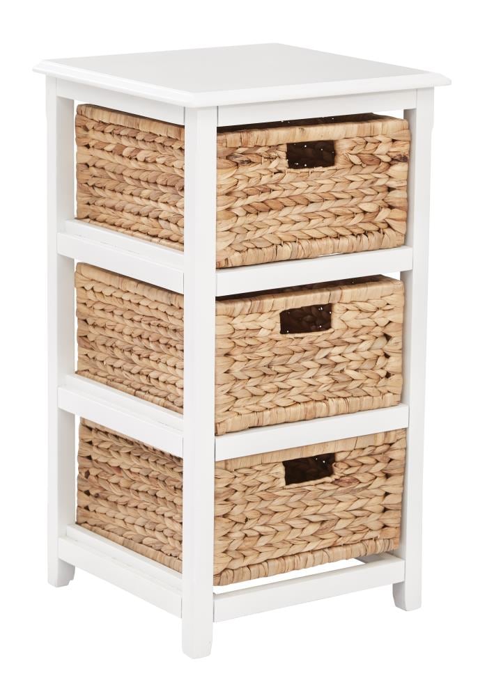 Osp Home Furnishings 3 Drawers White, 3 Drawer Storage Chest With Baskets