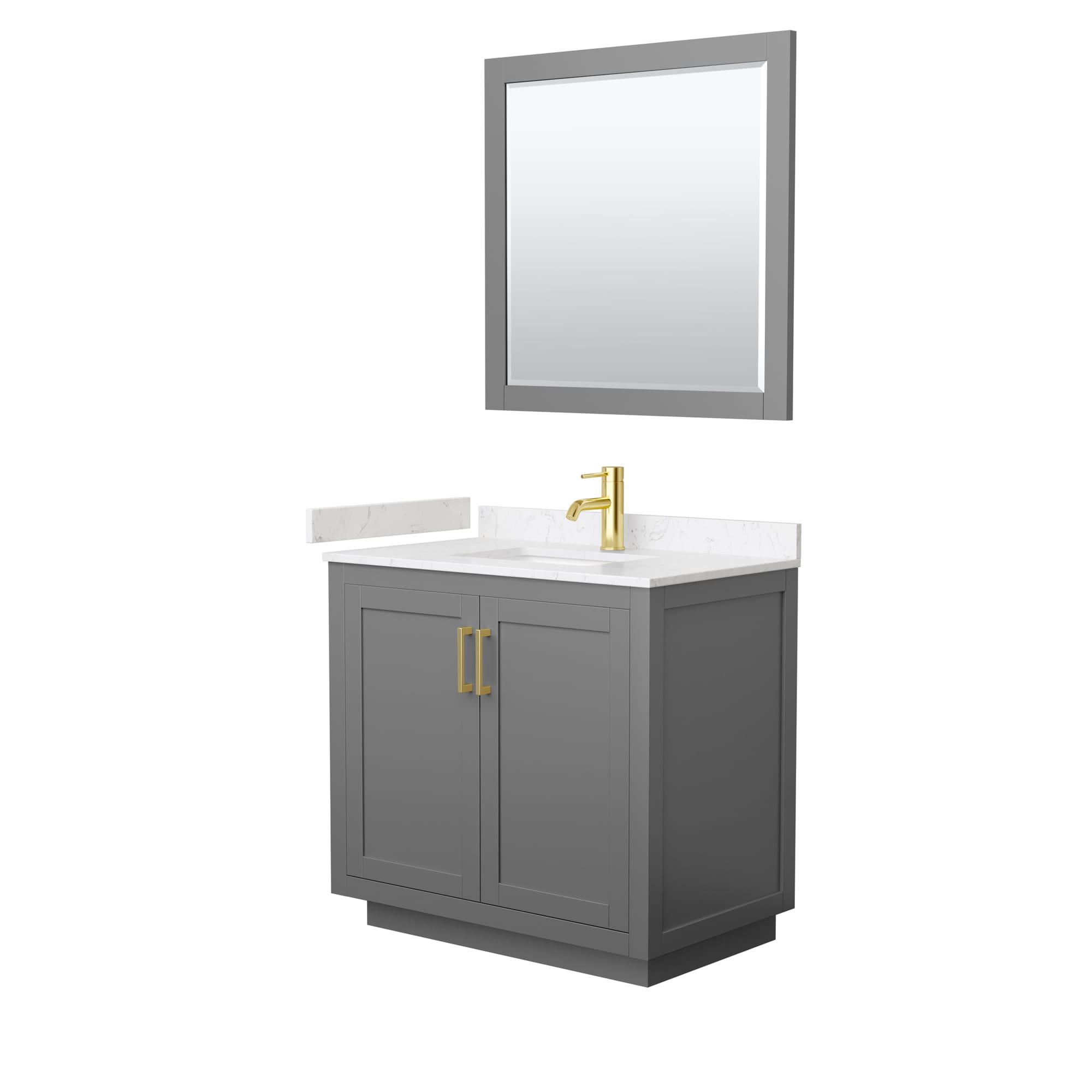 Wyndham Collection WCF292936SGGC2UNSM34 Bath-Vanity-Combo - View #2