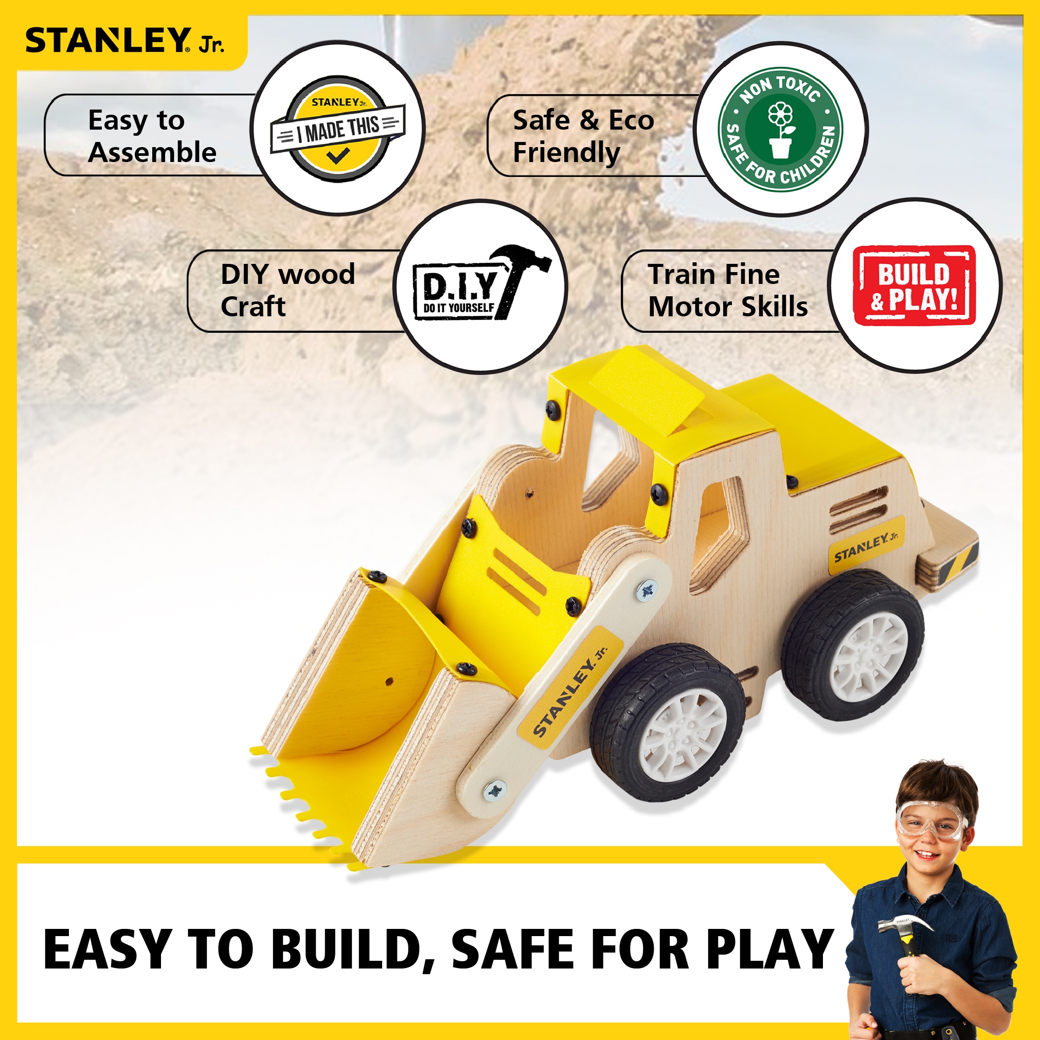 Stanley Jr. OLOK032-SY Kids-Woodworking-Project-Kits - View #7