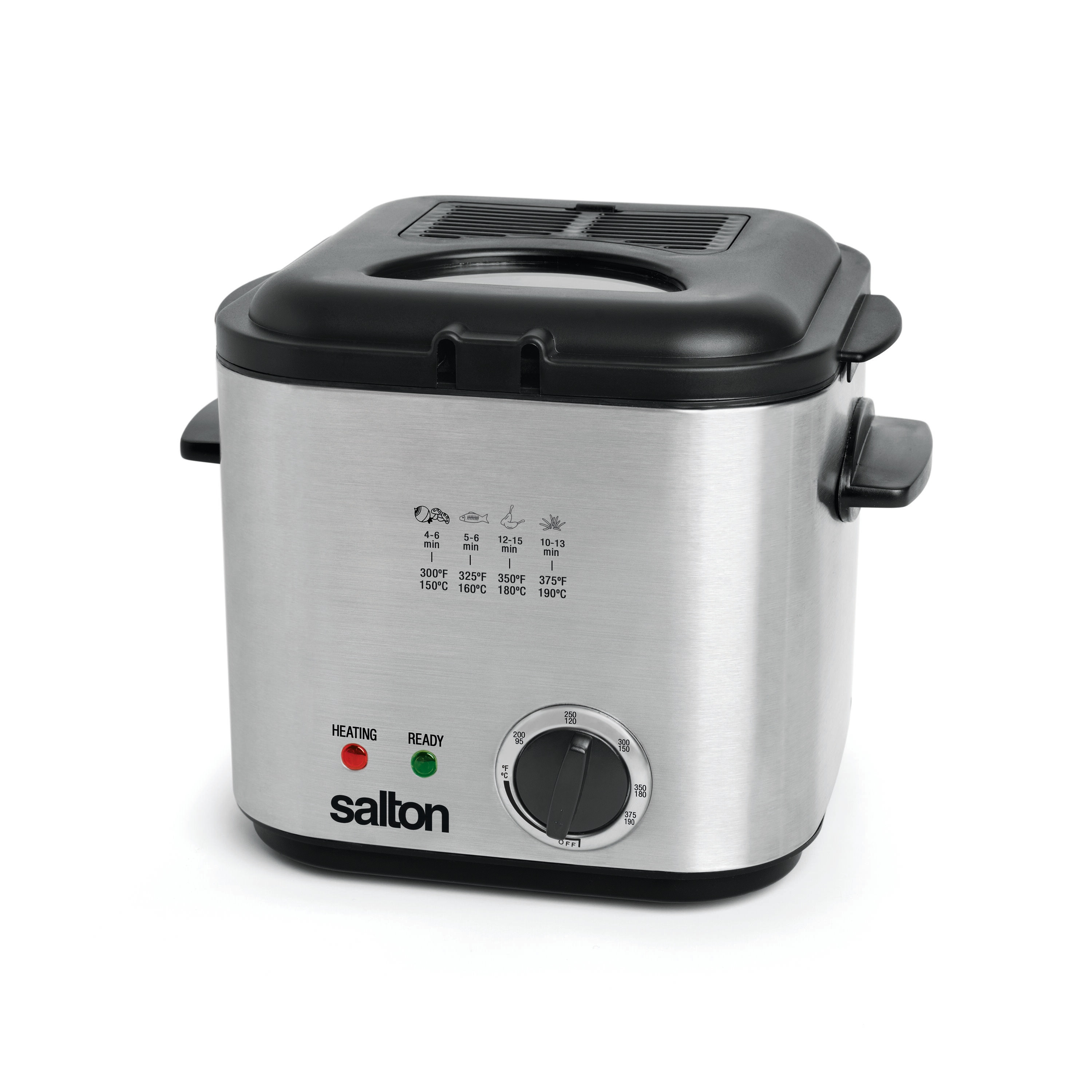 Salton Black Touch Control Belgian Waffle Maker, 520W