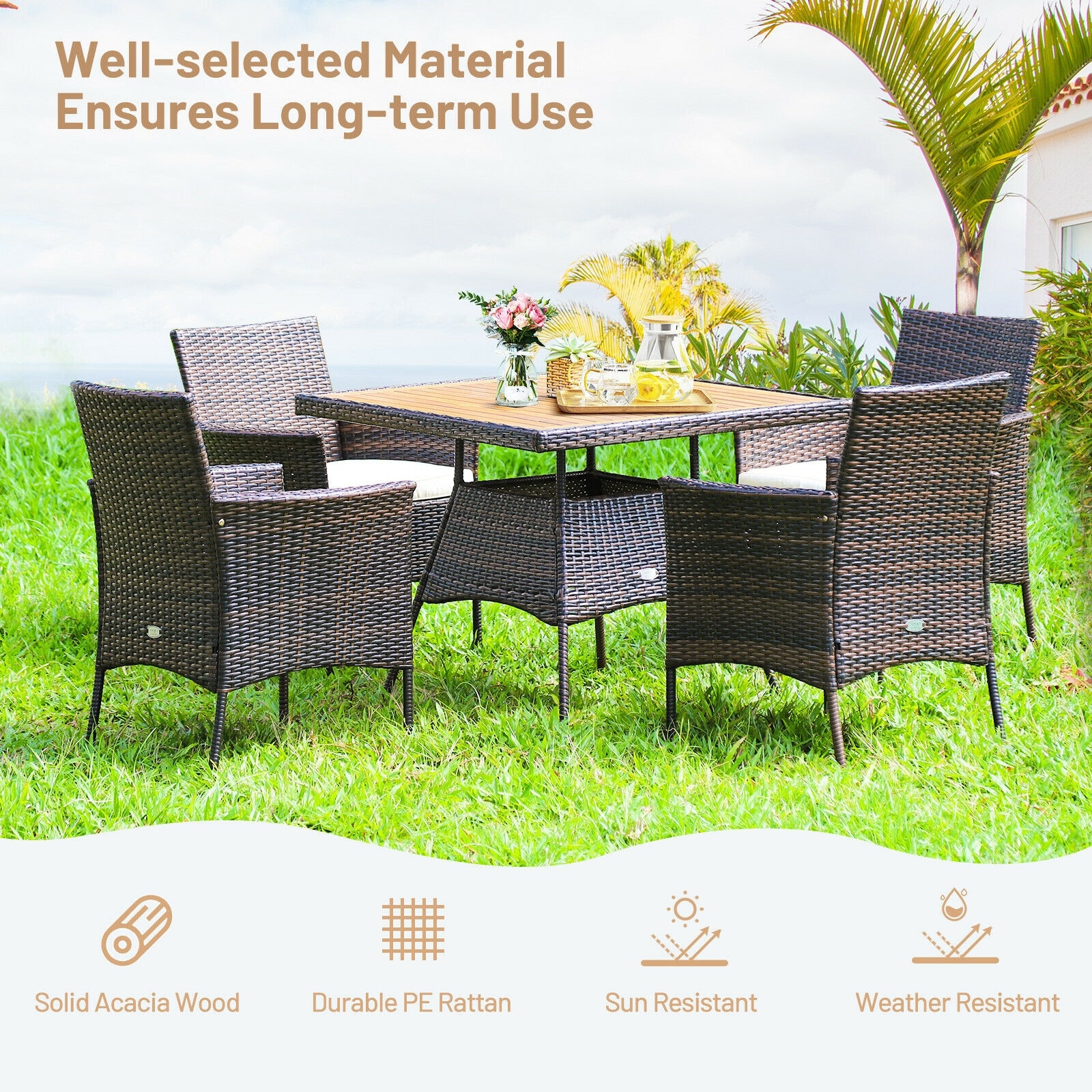 WELLFOR OUS67789+ Patio-Dining-Sets - View #7