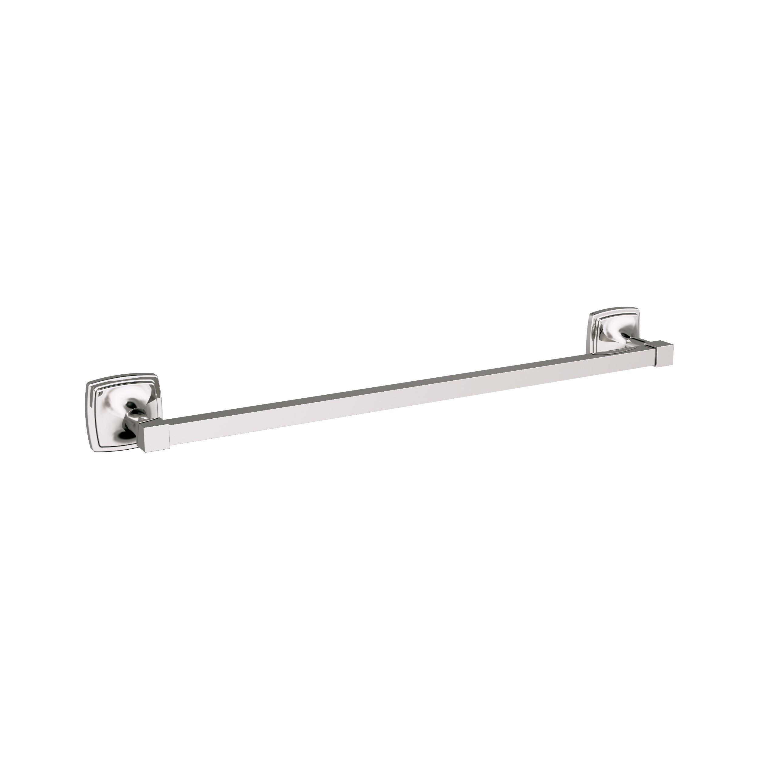 Amerock BH36093PN Stature 18-in Polished Nickel Wall mount Single Towel Bar