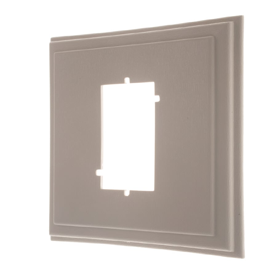 Builders Edge 11004 7.62-Inches x 7.8-Inches Clay Vinyl Electrical Mounting Block