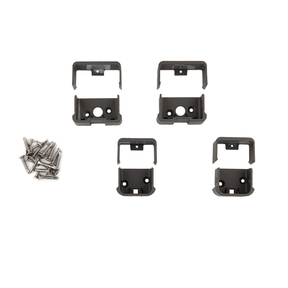 Deckorators 5.0625-in x 2.5-in Contemporary Aluminum Textured Bronze Aluminum Rail Bracket (4-Pack)