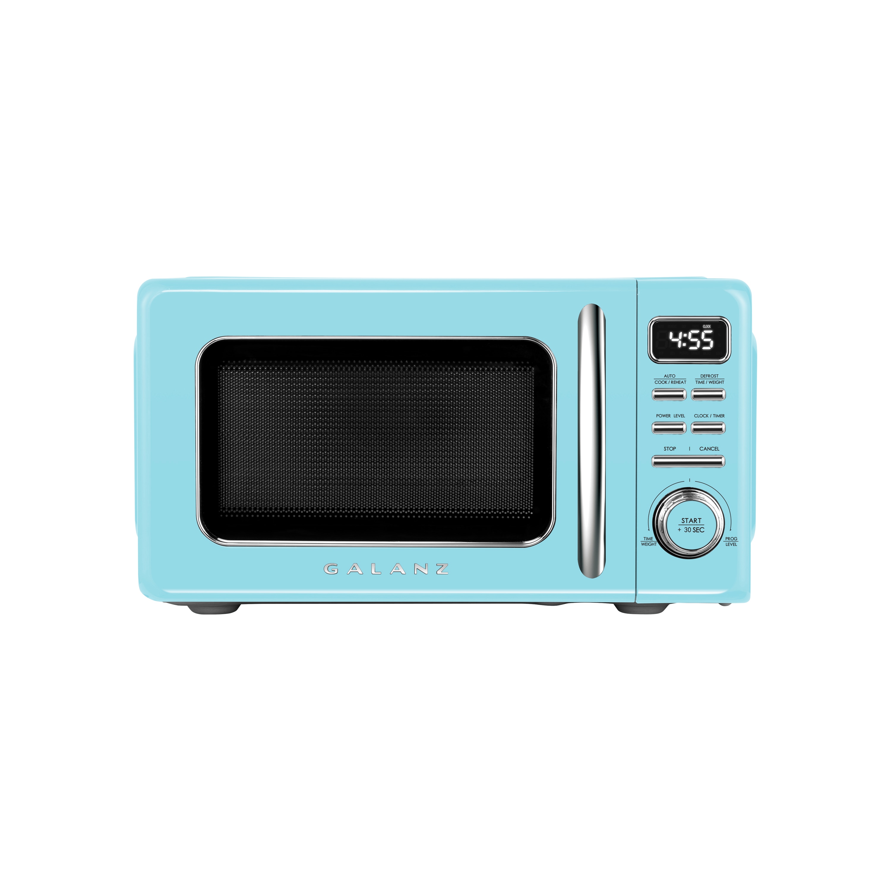 Galanz 0.7 Cu ft Retro Countertop Microwave Oven, 700 Watts, Blue