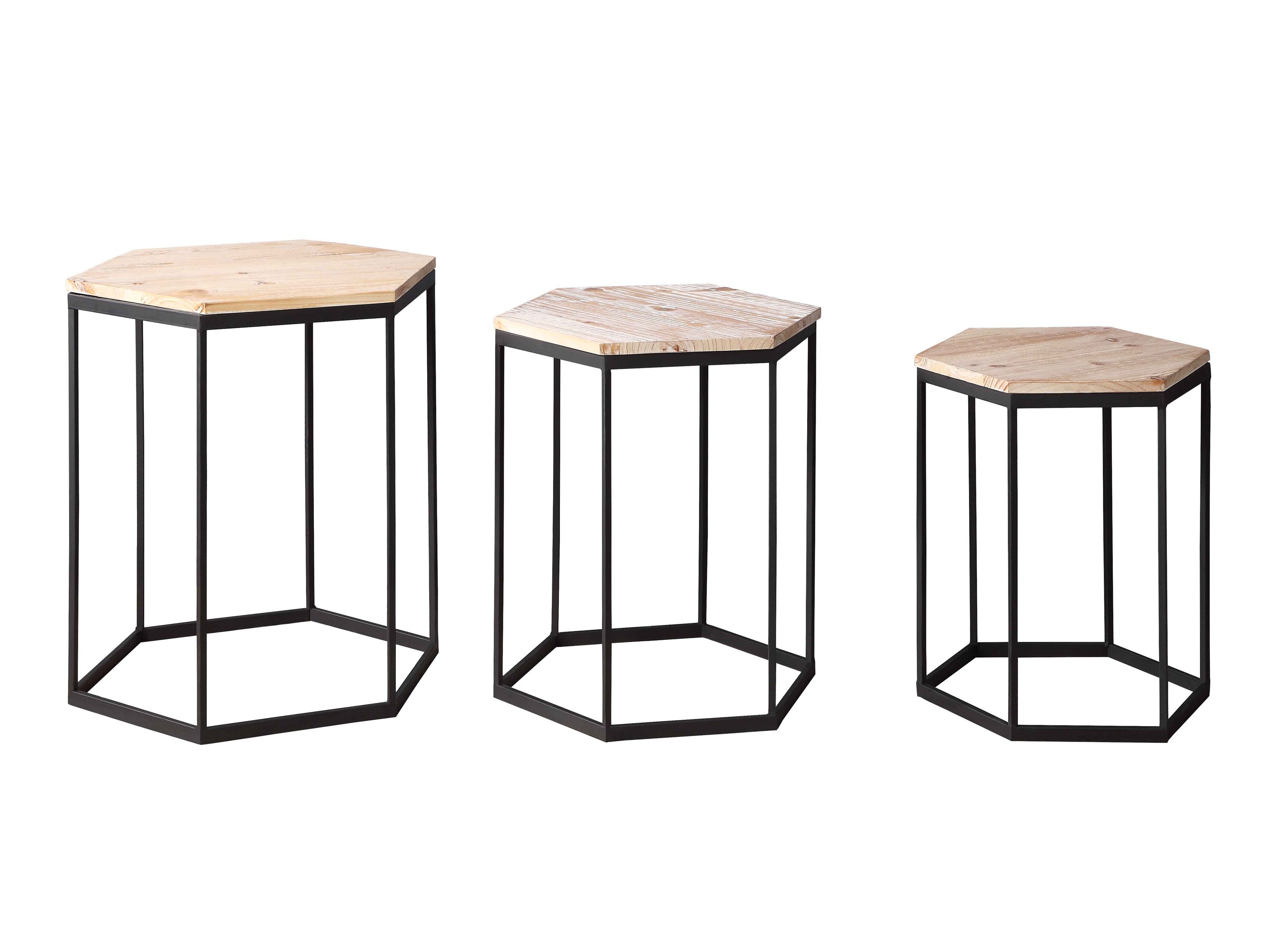 4D Concepts 631029 Layton 20.5-in W x 24-in H Weathered Wood and Black Wood Modern End Table Assembly Required