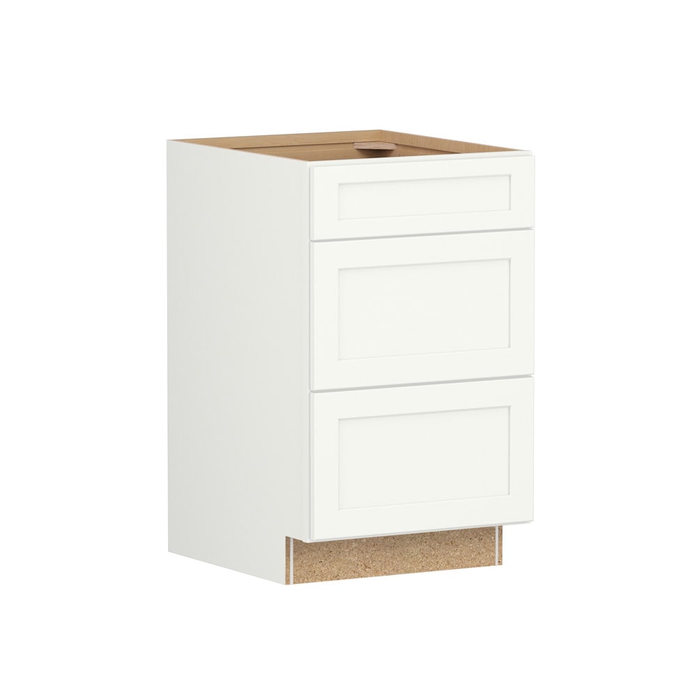 Shenandoah Breckenridge FOL 21-in W x 34.5-in H x 24-in D Linen Painted Drawer Base Fully Assembled Cabinet Recessed Panel Shaker #DB21-29MPS