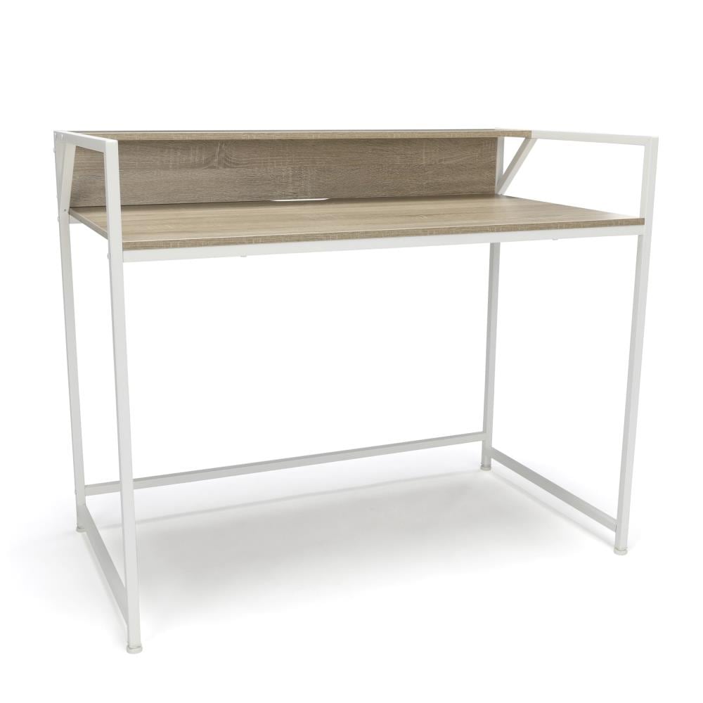 OFM ESS-1003-WHT-NAT ESSENTIALS 43.5-in Brown Traditional Writing Desk