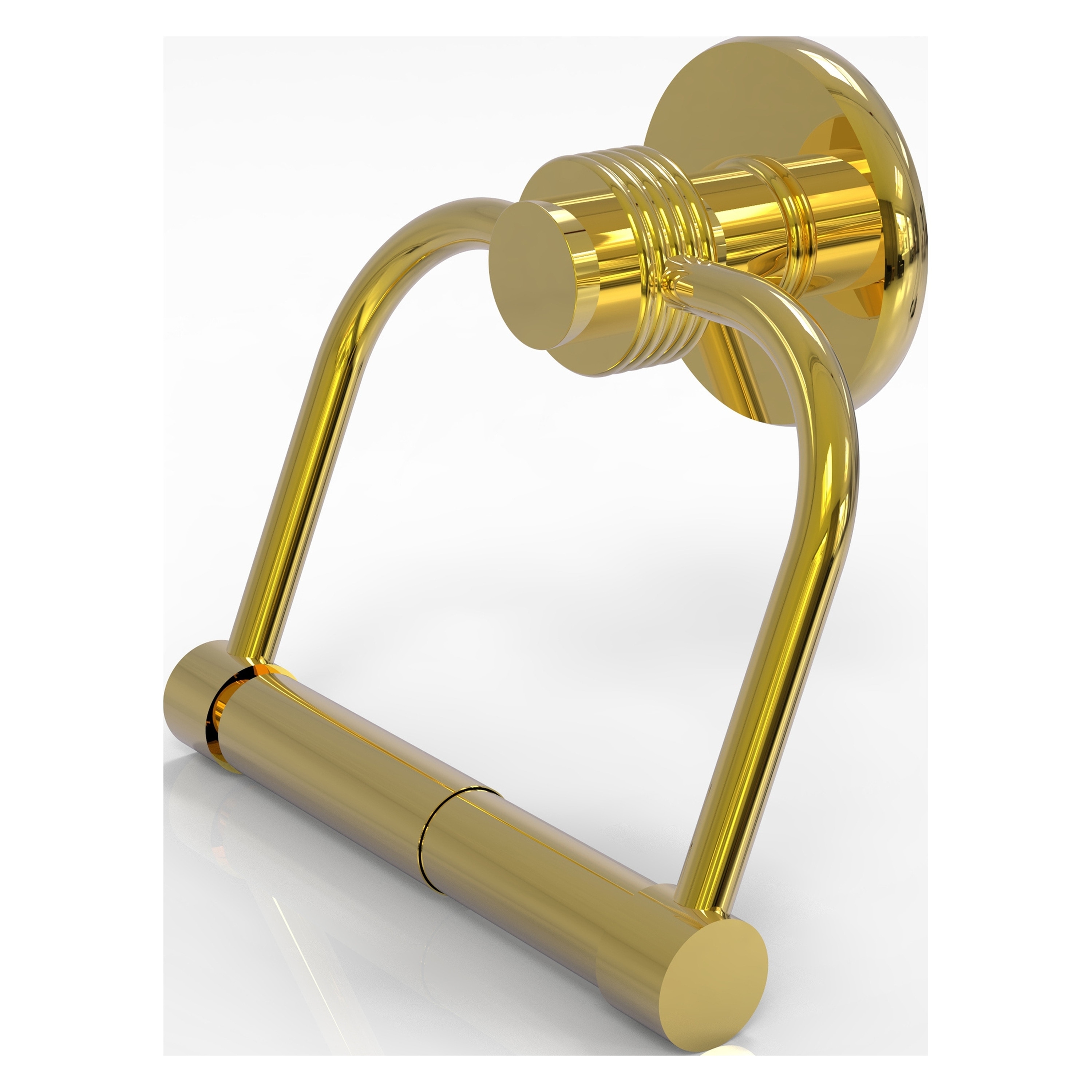 Allied Brass 924G-PB Mercury Polished Brass Wall mount Double post Toilet Paper Holder 1 -Rolls