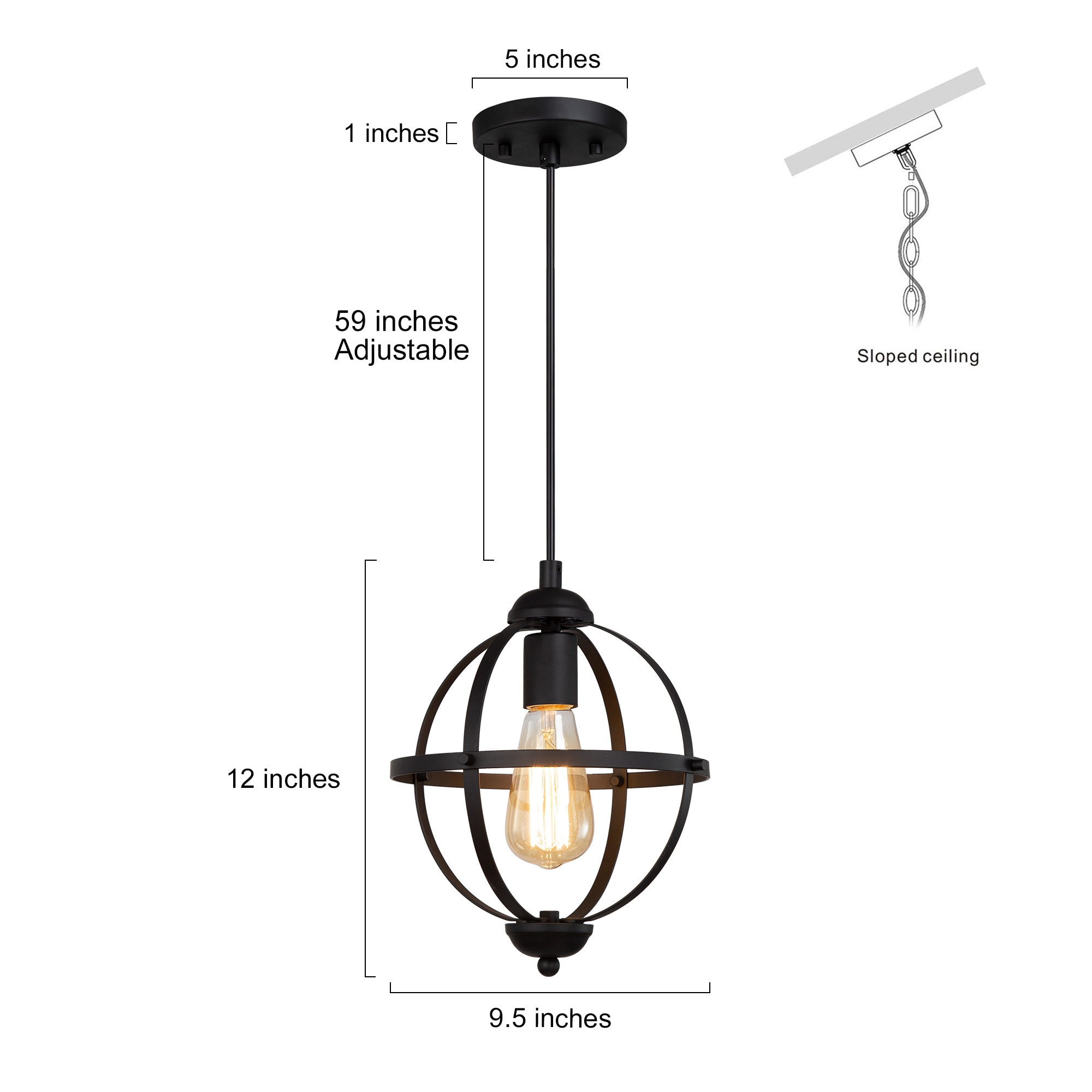 Justice Design LumenAria Tribeca 48 Drum Pendant - Matte Black - FAL-9547-MBLK