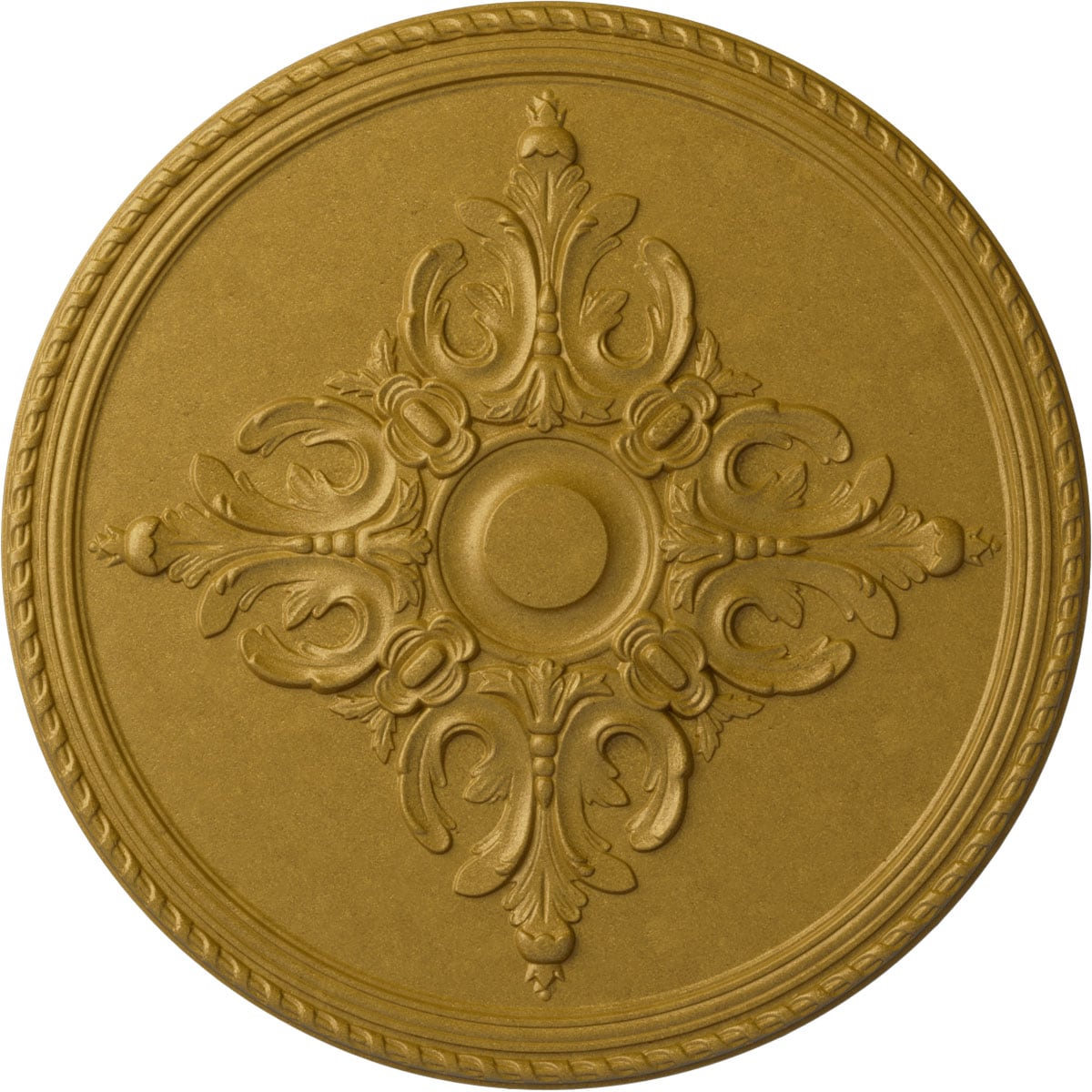 Ekena Millwork CM40MIPGS Milton 40.625-in W x 40.625-in L Painted Pharaohs Gold Polyurethane Whole Ceiling Medallion