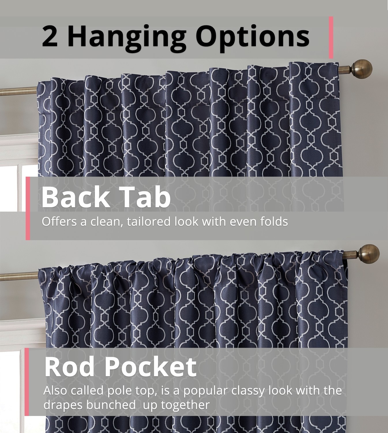 Totally Home Decor FRKLNBLKT-NVY84 curtains - View #4