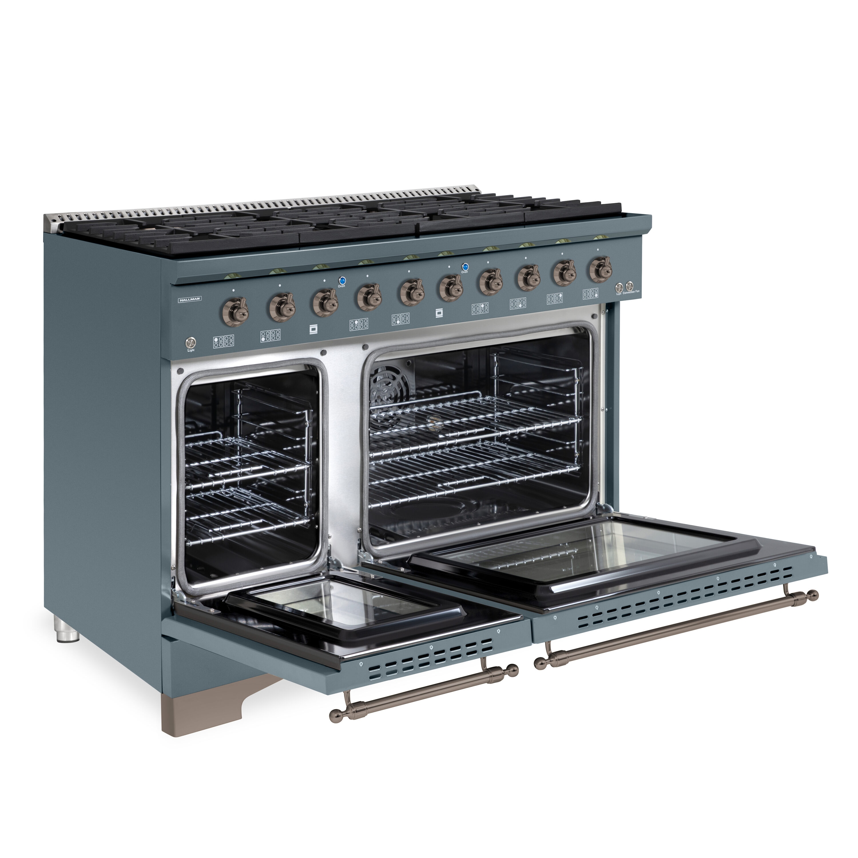 Hallman HCLRDF48BZGR Double-Dual-Fuel-Ranges - View #4