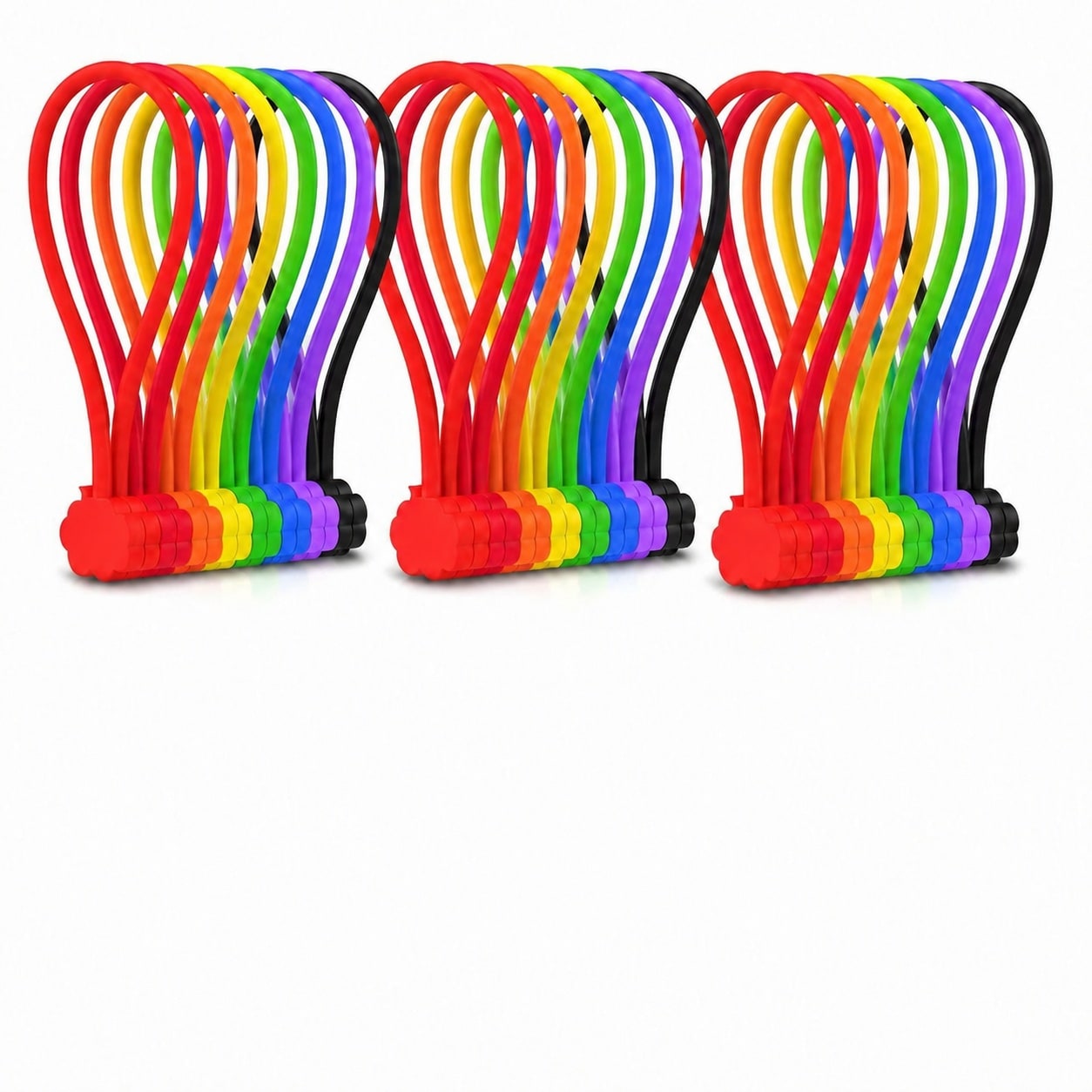 Aoibox  Magnetic Silicone Cable Ties 24 Pack 7 2 in Reusable Cord Organizers with Cloud Design and Strong Magnet