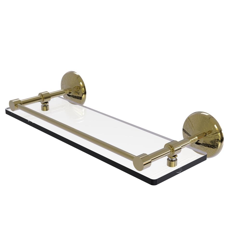 Allied Brass MC-1/16-GAL-UNL Monte Carlo Unlacquered Brass Wall mount Bathroom Shelf ( 16-in x 3-in x 5-in )
