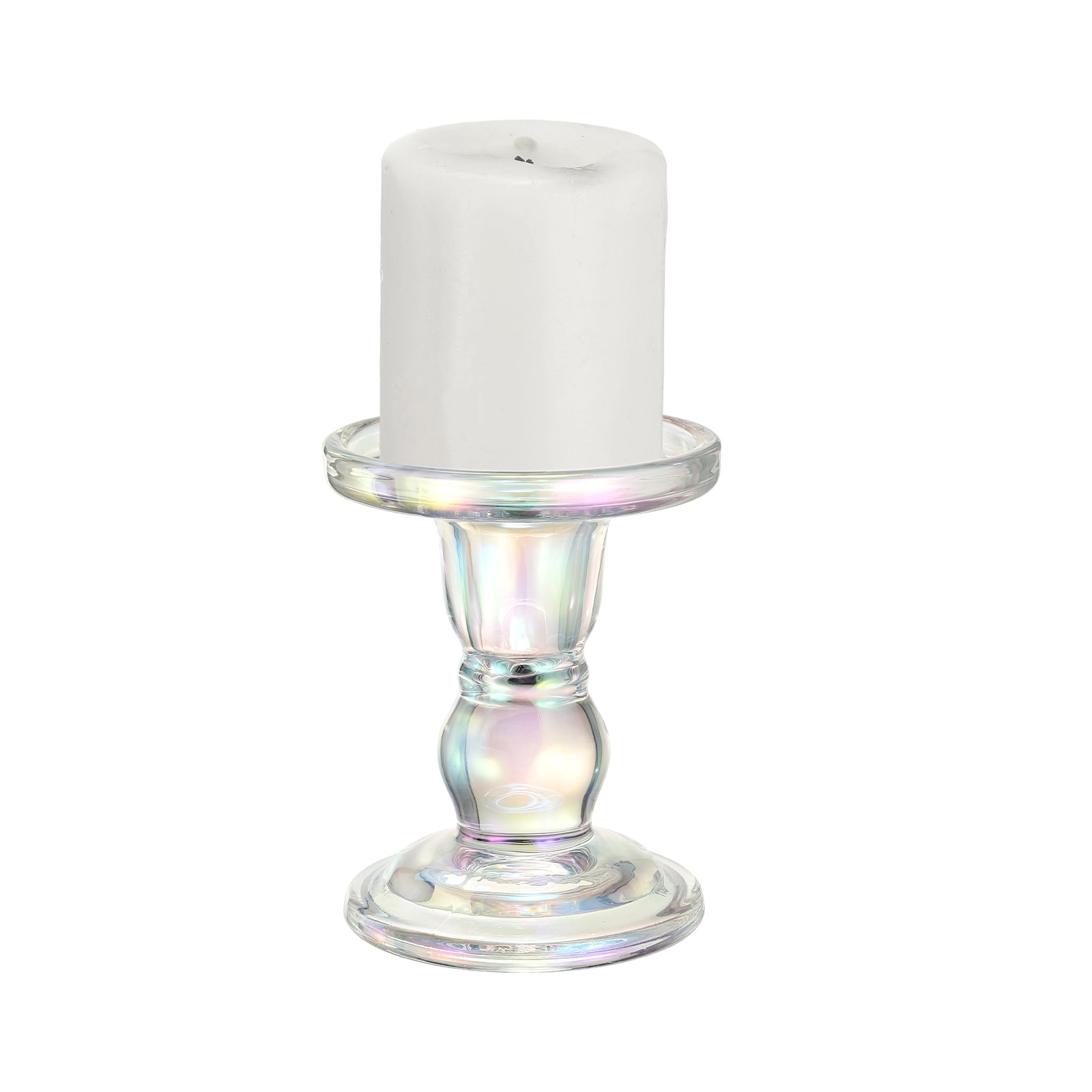 Unique Bargains 11 cm Glass Candle Holder for Taper/Column Candles Candle Holders Tealight Stand Candlestick for Tealight Wedding Table Centerpiece Home Decor Colorful