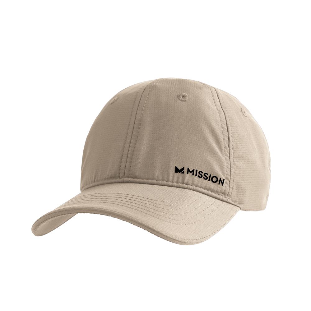 Mission One Size Fits Most Unisex Khaki Polyester Baseball Cap in