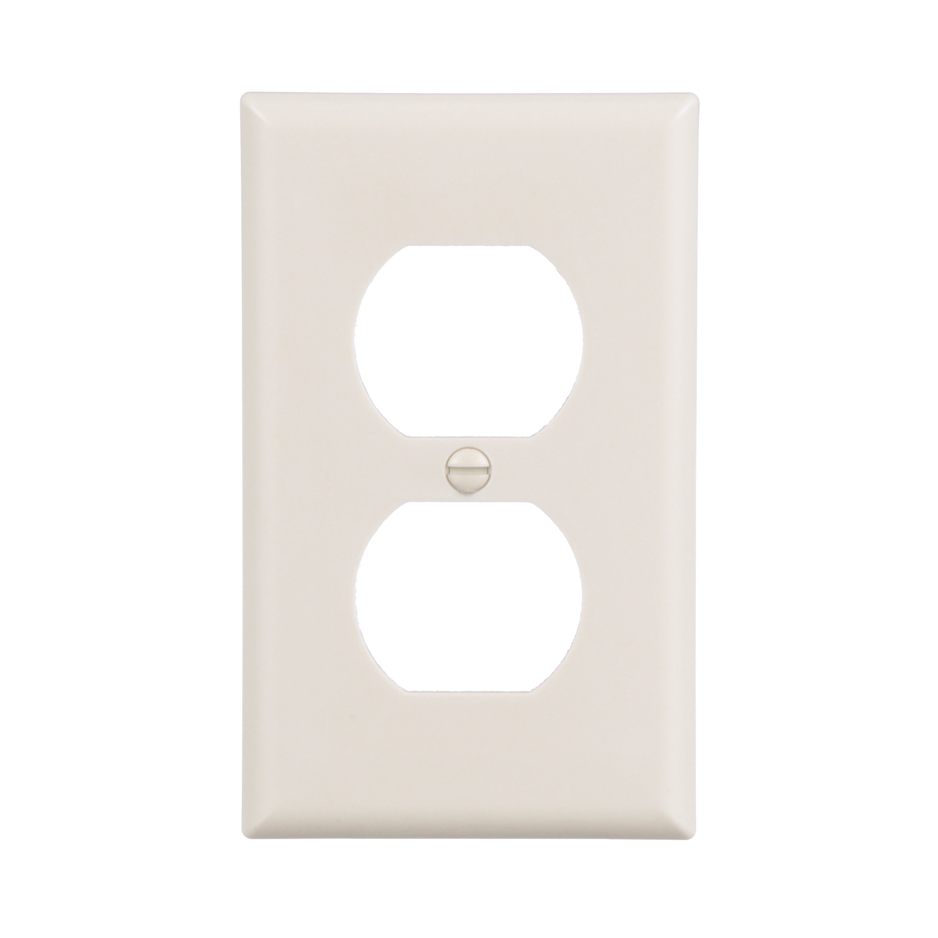 Eaton 2132LA-10-LW 1 -Gang Standard Size Light almond Plastic Indoor Duplex Wall Plate 10 -Pack