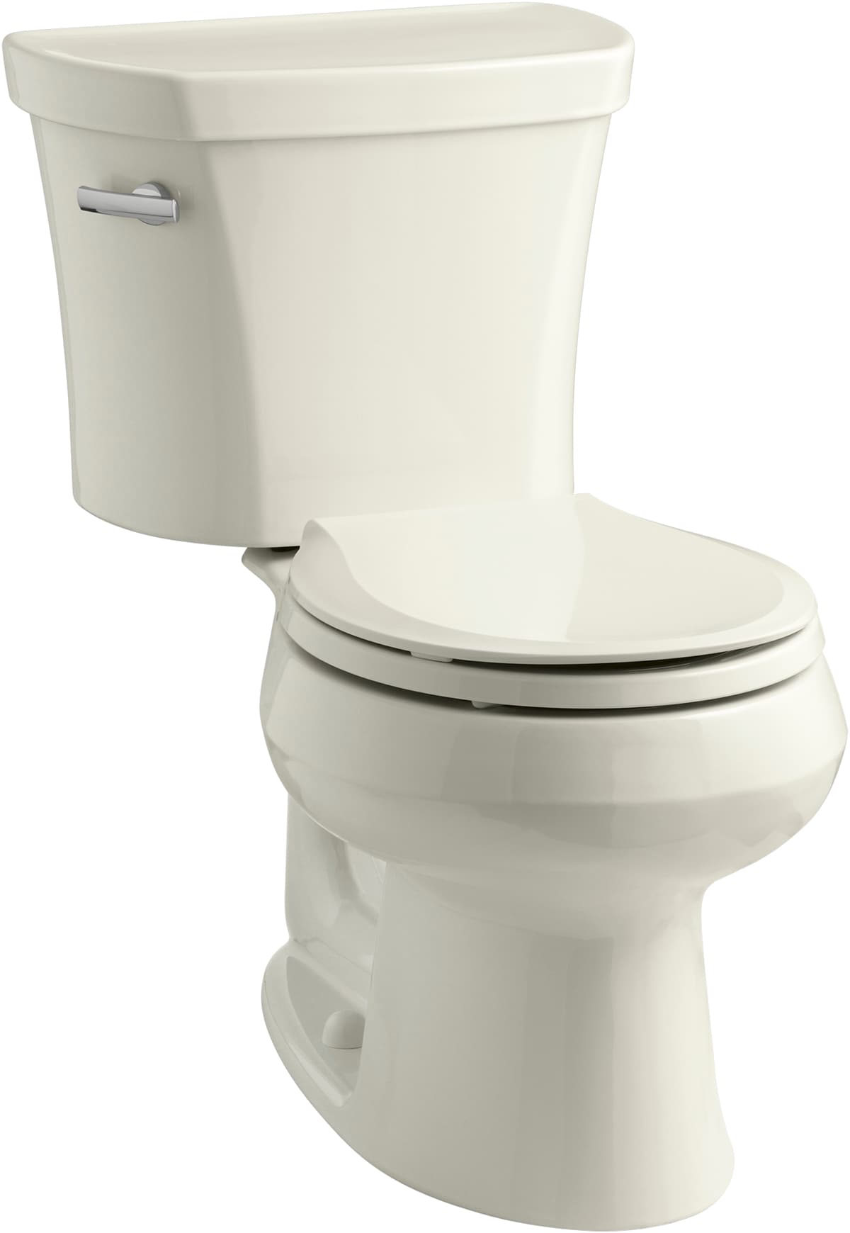 KOHLER K-3947-96 Wellworth Biscuit Round Standard height 2-piece Toilet 14-in Rough-In WaterSense 1.28 GPF