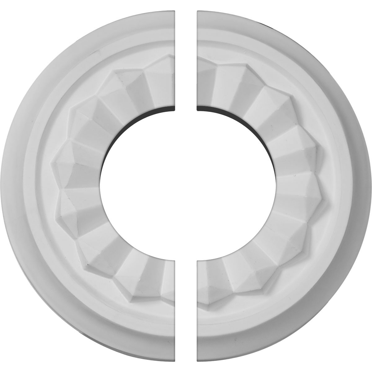 Ekena Millwork CM07OL2-03500 Olivia 7.875-Inches W x 7.875-Inches L Architectural White Polyurethane Split Ceiling Medallion