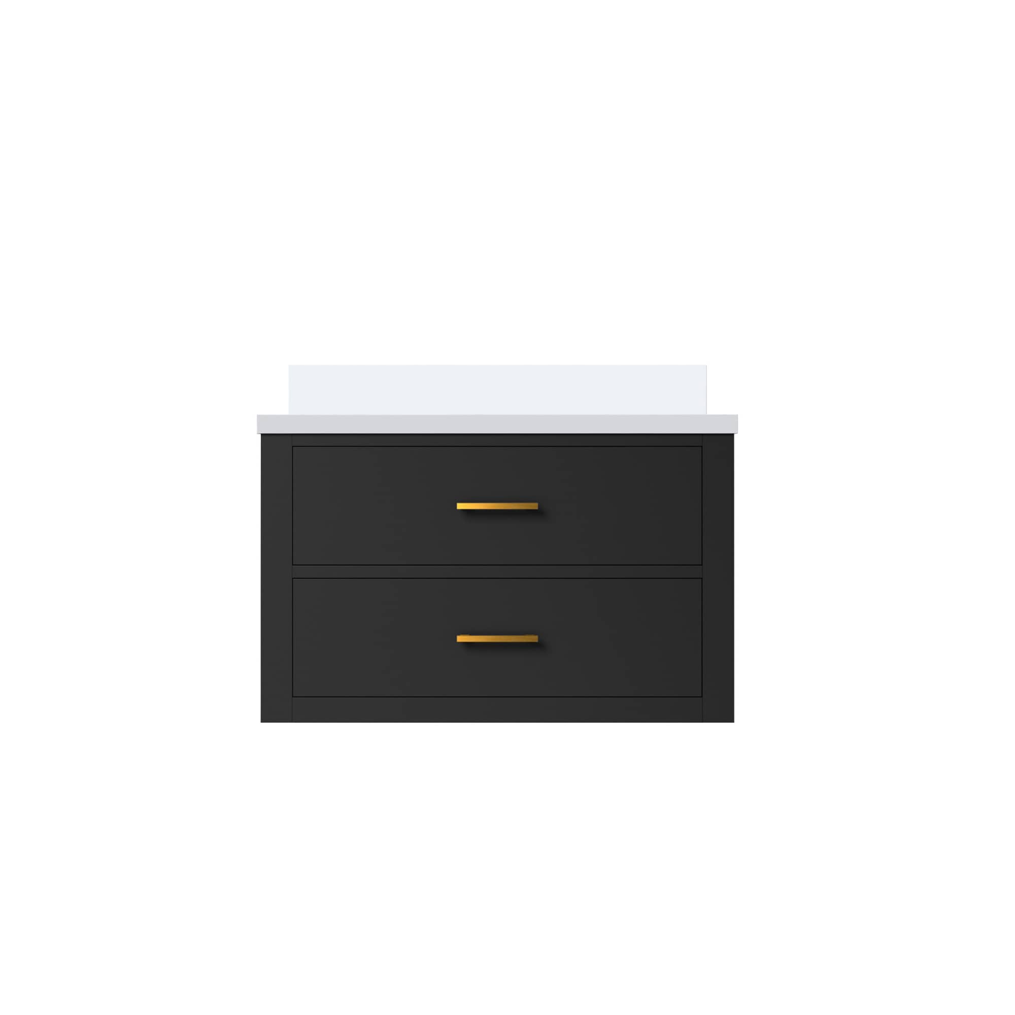Lexora LVSO30SL300 Southold 30-in Black Undermount Single Sink Floating Bathroom Vanity with White Cultured Marble Top