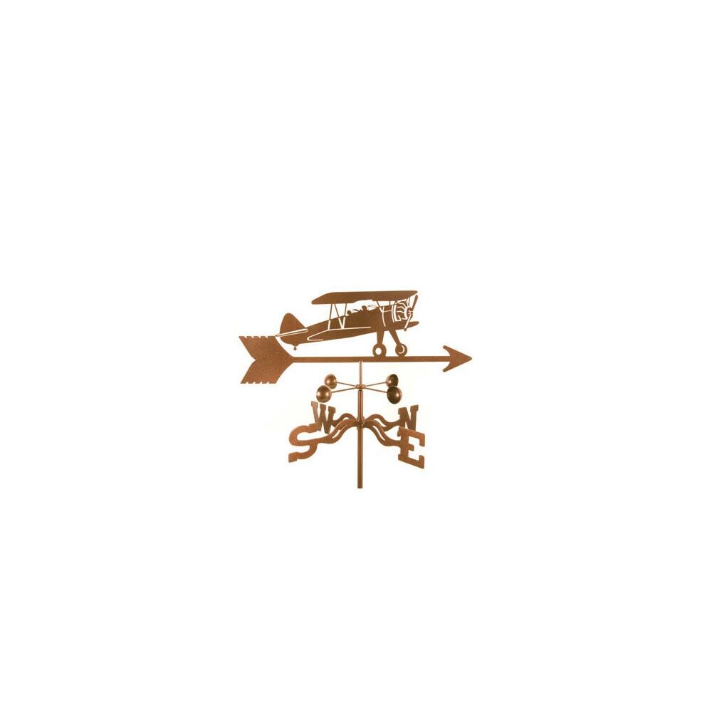 EZ Vane EZVN006  EZ1001-GR Airplane Bi Plane Weathervane with Garden Mount
