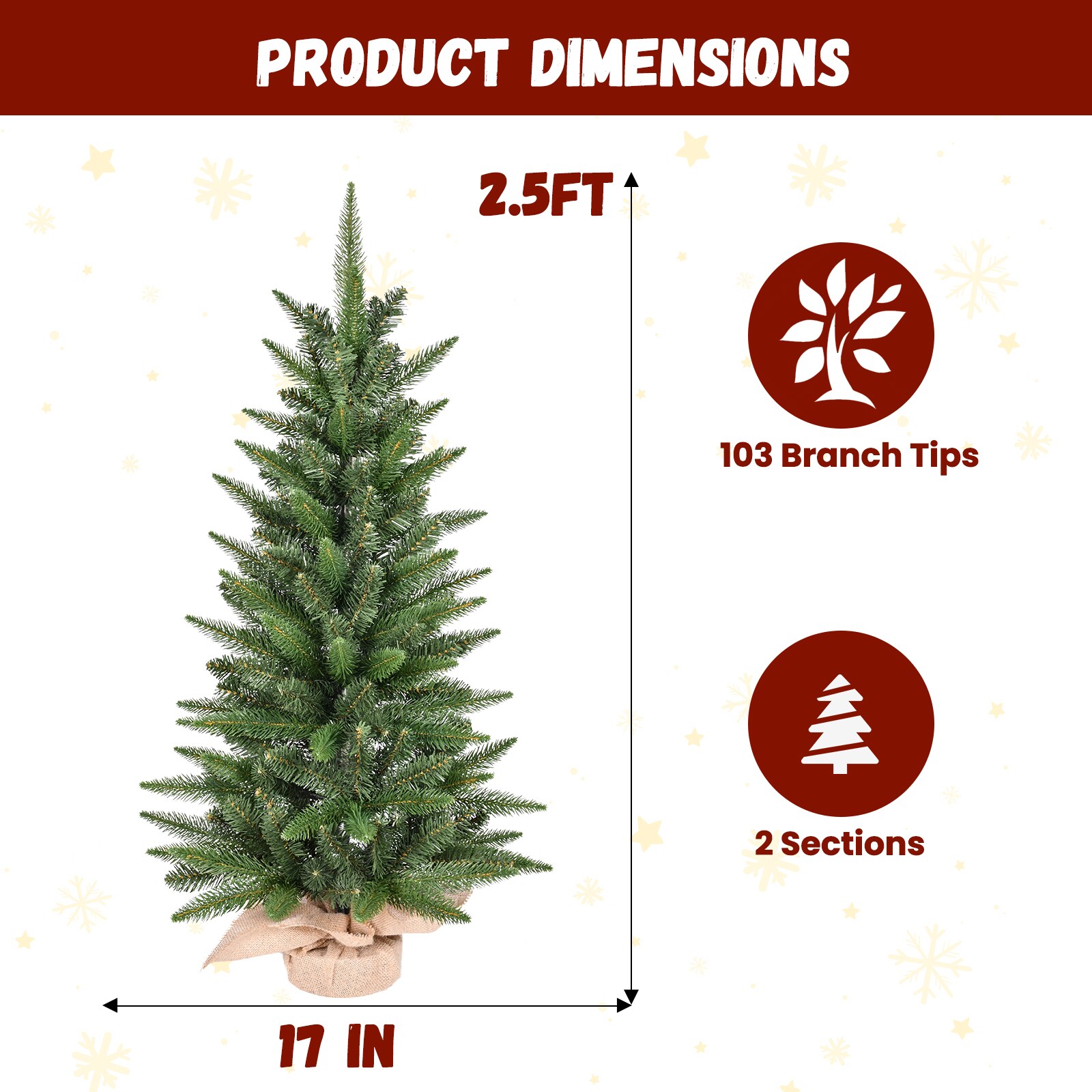 Alucset BHU25T-103T-JWZL Artificial-Christmas-Trees - View #3