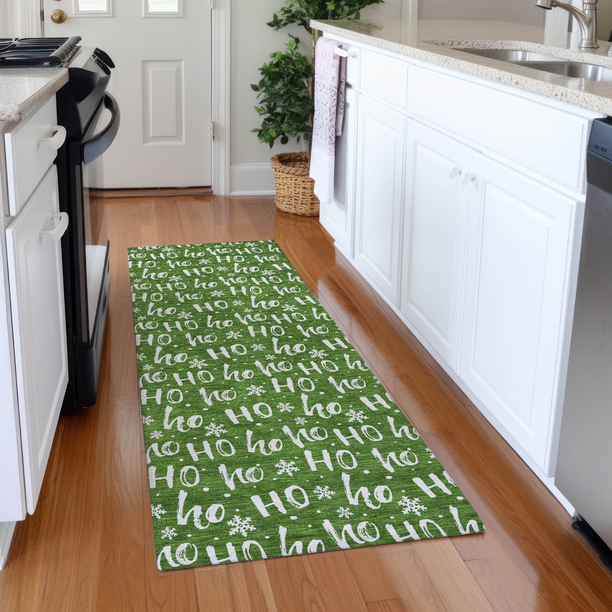 Addison Rugs ACN1814GE2X8 Chantille ACN1814GE 2 x 7 (ft) Loomed Polyester Green Rectangular Indoor/Outdoor Machine washable Area rug