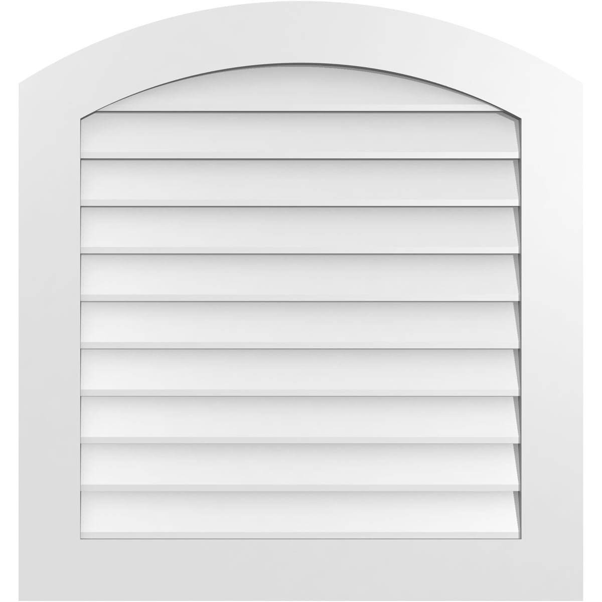 Ekena Millwork GVPAR32X3401SN 32-Inches x 34-Inches Off-white Round top PVC Gable Louver Vent