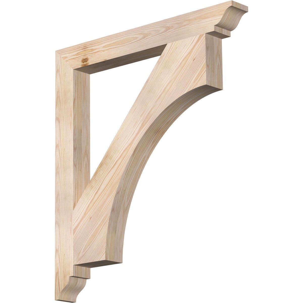 Ekena Millwork BKT04X32X36WTL01SDF Westlake traditional smooth 3-1/2-in x 32-in x 36-in Douglas fir Brown Wood Standard bracket