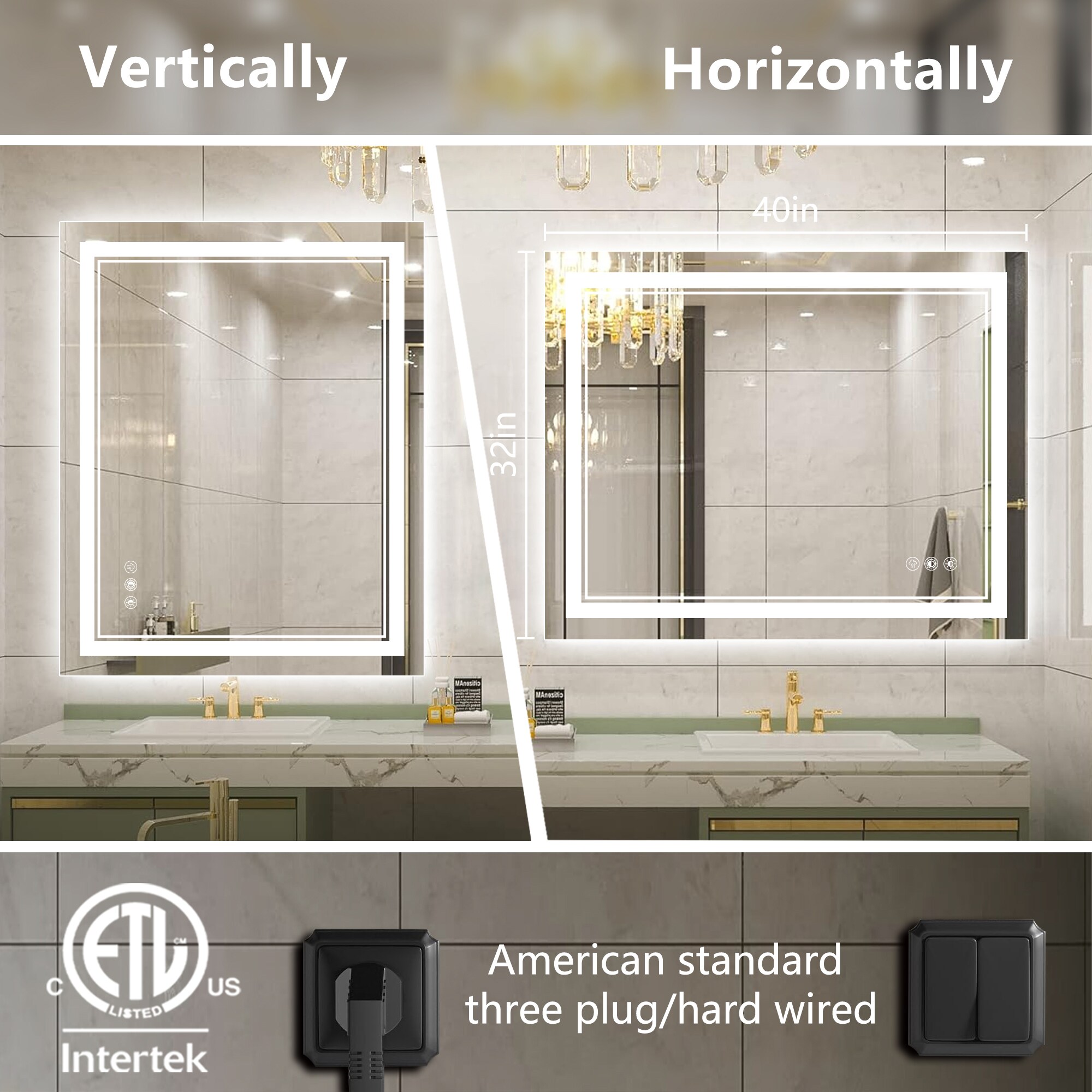 Bybafun YD5100008 Framed-Bath-Mirrors - View #5