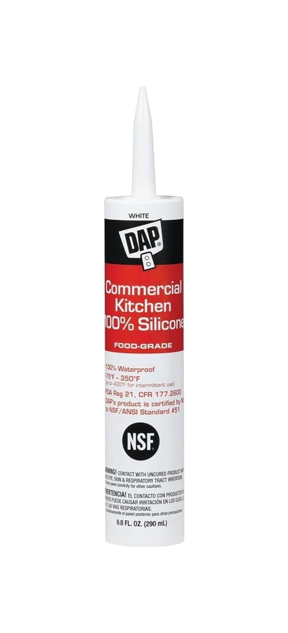 DAP 8656 White Silicone Sealant 9.8 oz #8656