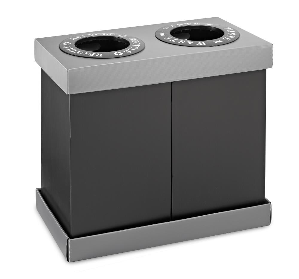 Alpine Industries 471-02-BLK 28-Gallon Black Recycling Bin