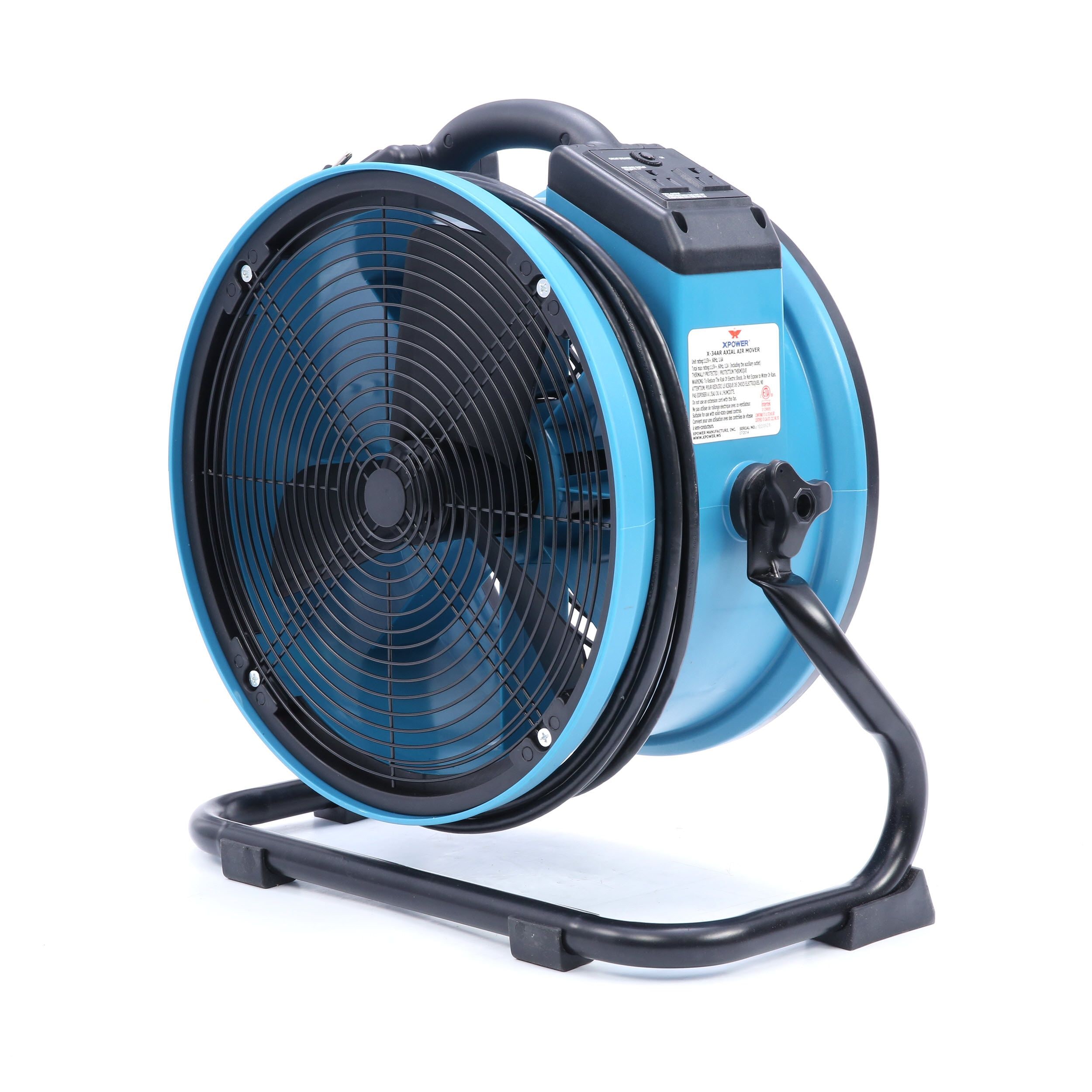 Details about   XPOWER X-34AR 1/4 HP Industrial Sealed Motor Axial Fan Floor Air Mover w Outlets