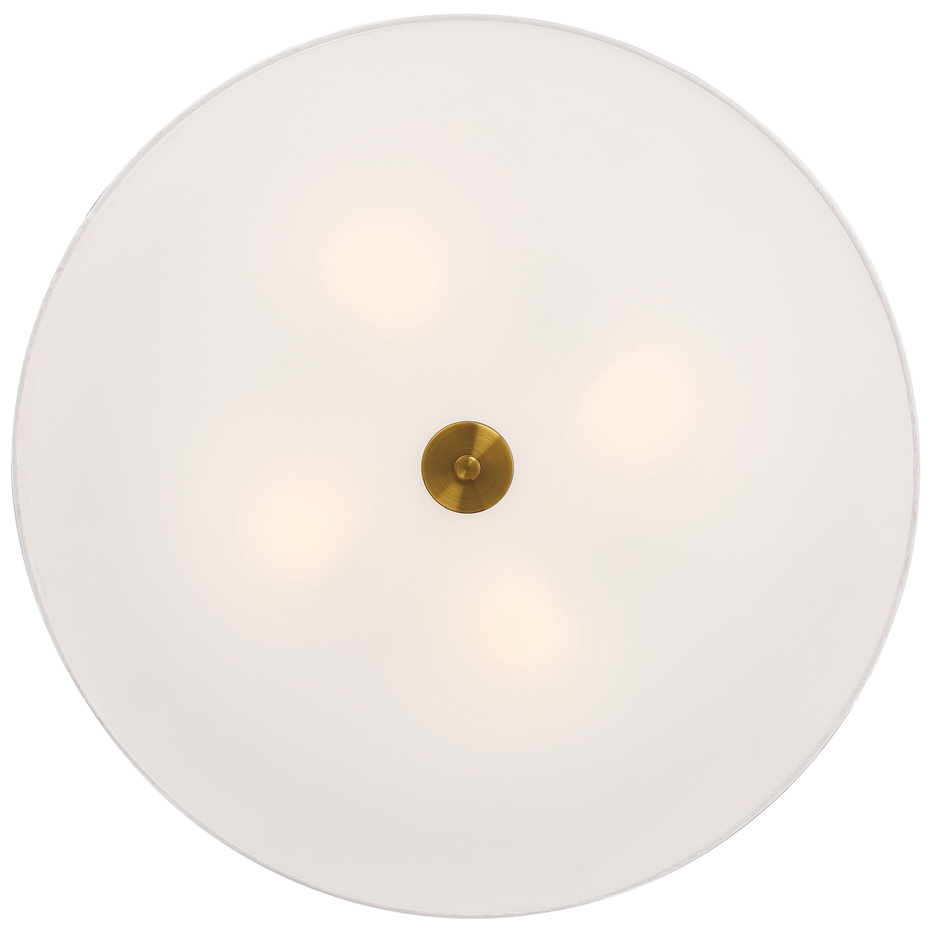 Transitional 24" Antique Brushed Brass LED Drum Flush Mount