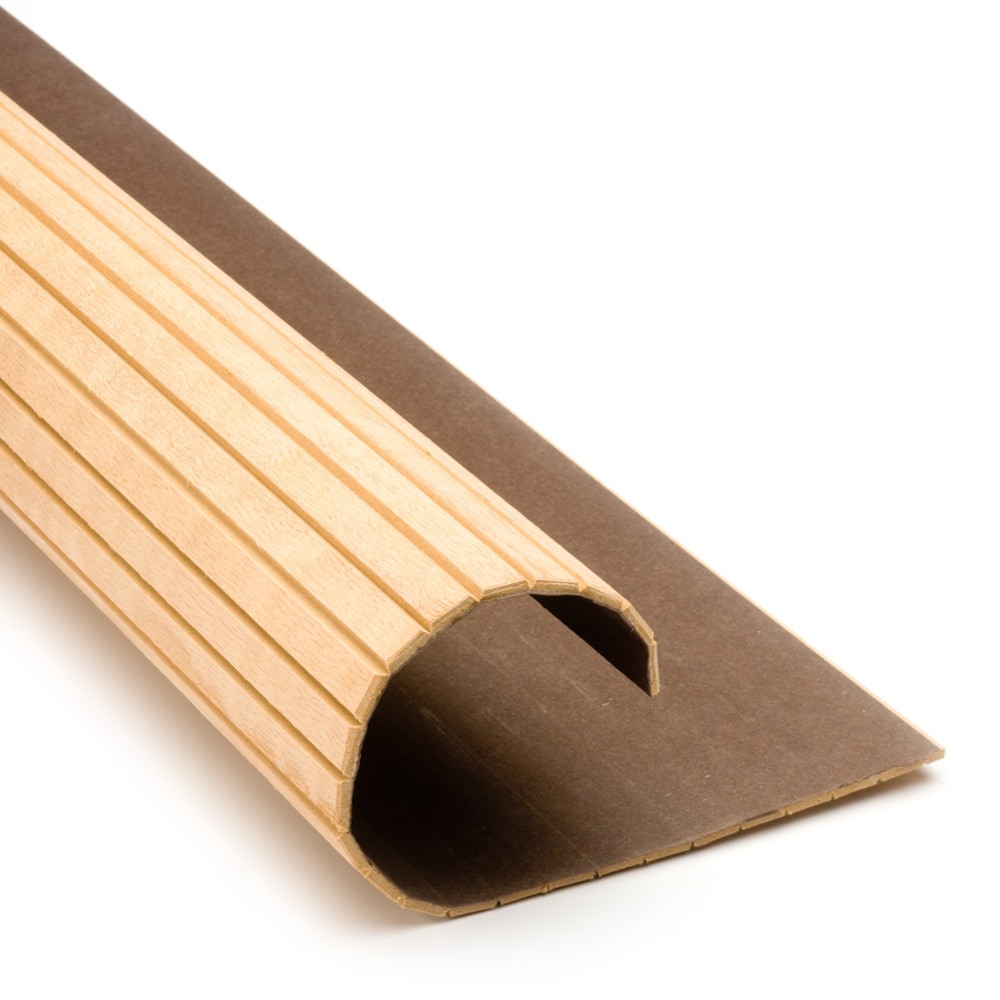 Pole-Wrap 3-1/2 in. Dia Oak Cap and Base Trim Set Premium Red Oak Stainable  Wood